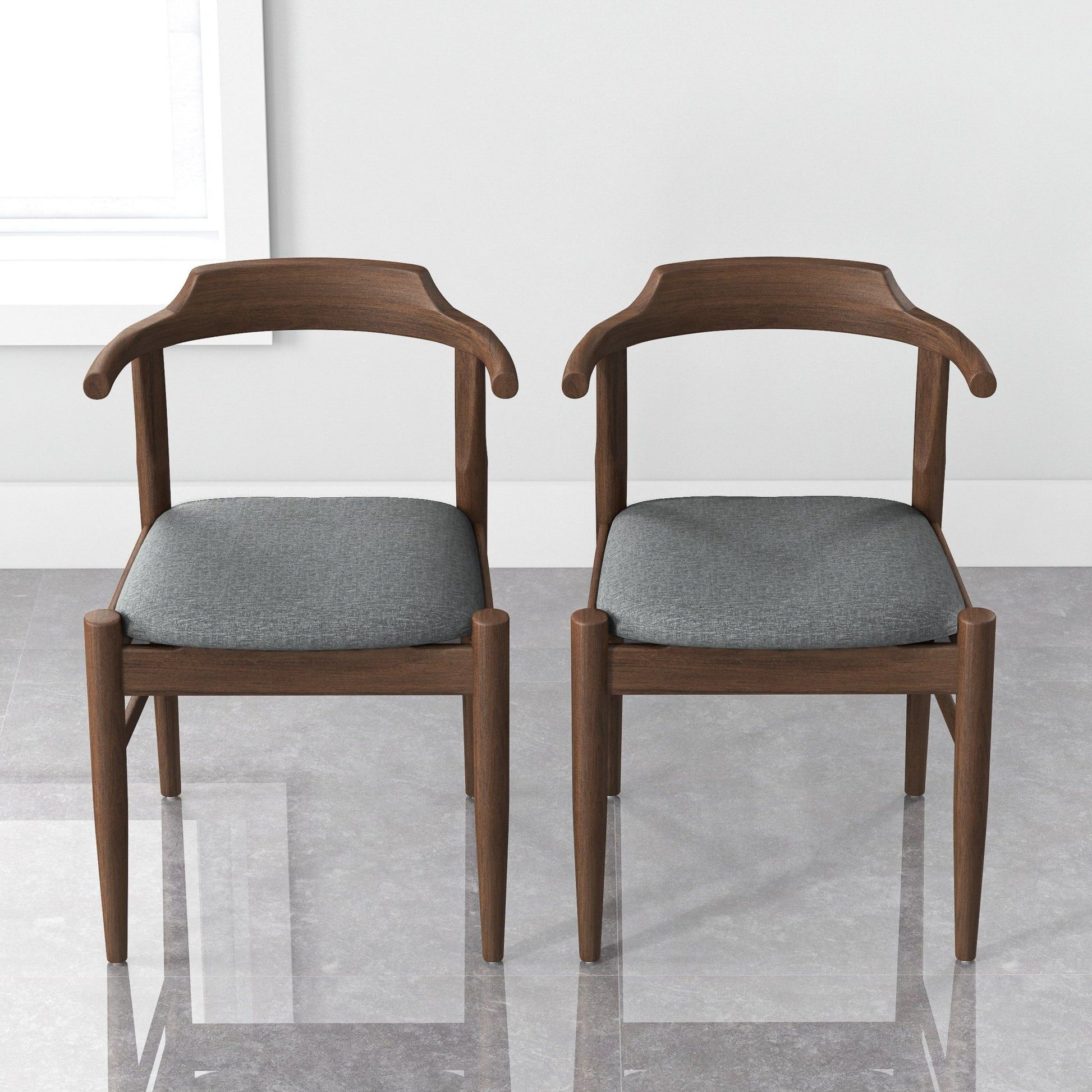 Dakota - Mid-Century Modern Velvet Dining Chair (Set of 2) - Best Buy Furniture