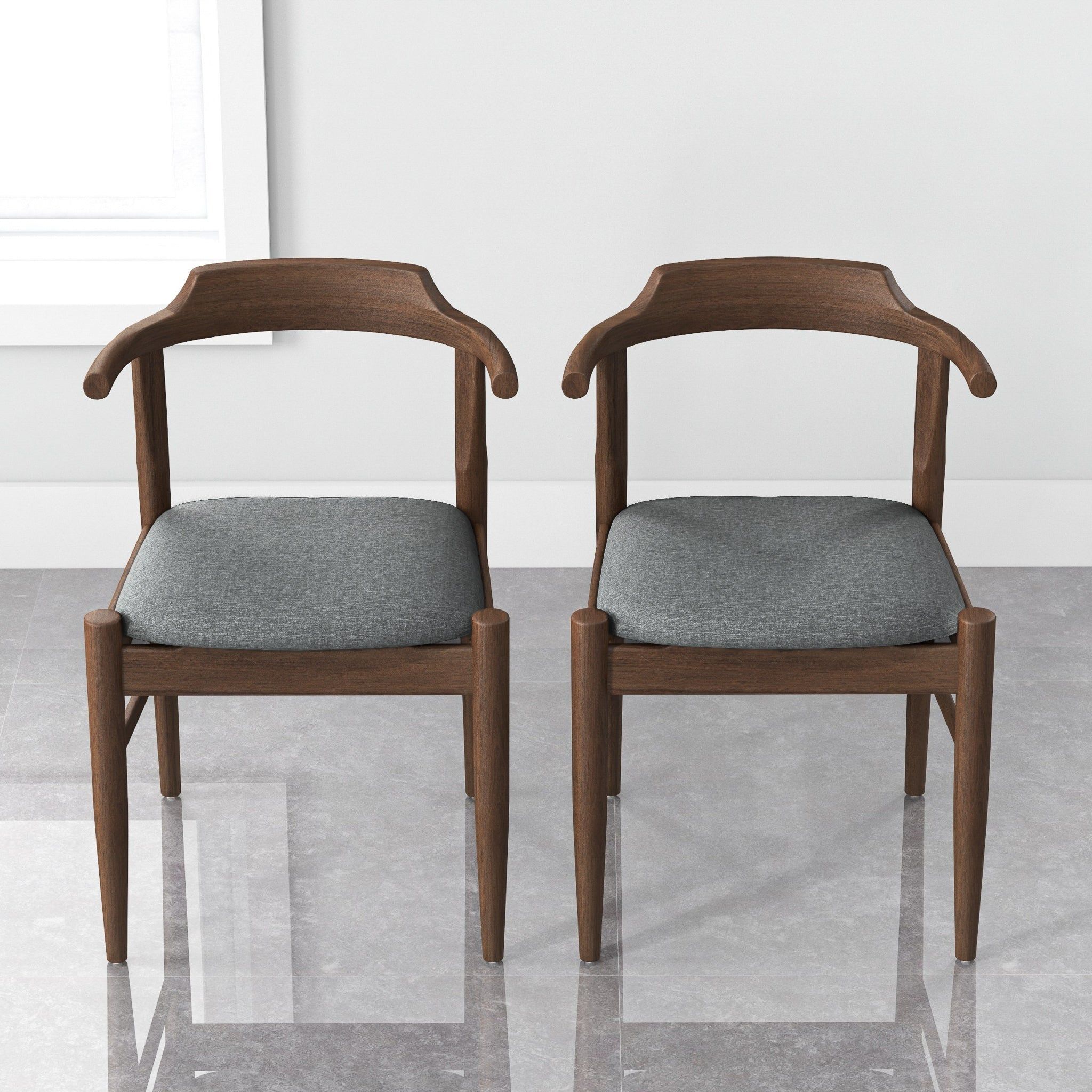 Dakota - Mid-Century Modern Velvet Dining Chair (Set of 2) - Best Buy Furniture