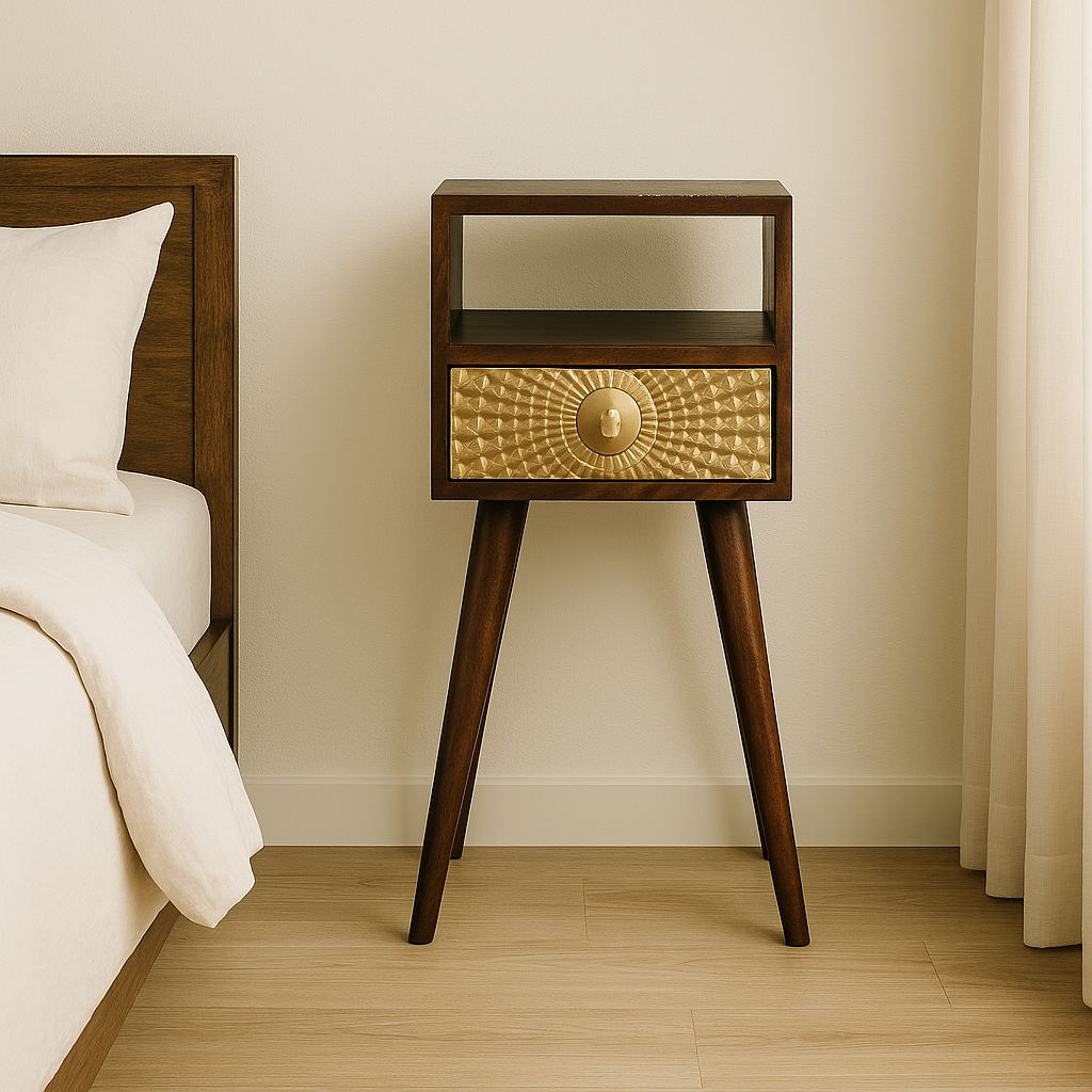 Eden - Mini Nightstand - Chestnut - Best Buy Furniture