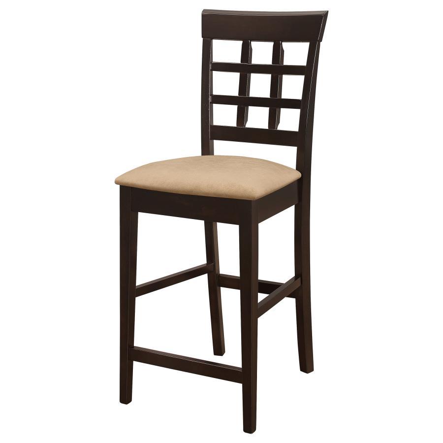Gabriel - Lattice Back Counter Chair (Set of 2) - Cappuccino - Best Buy Furniture