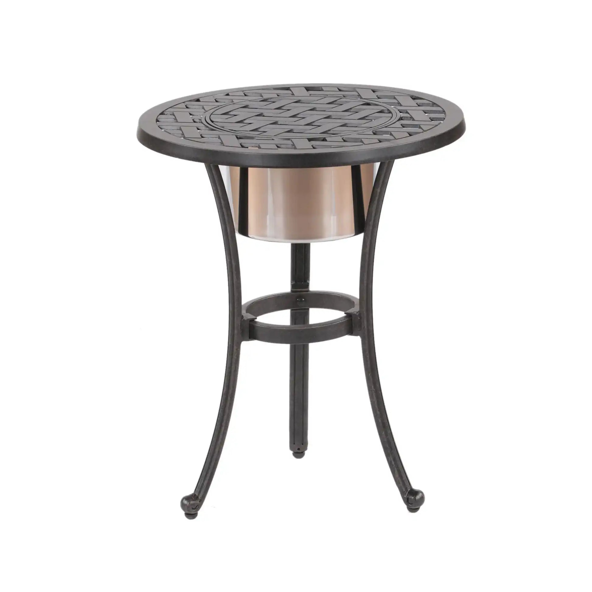 21" Cast Aluminum Round Table With Ice Bucket - Best Buy Furniture