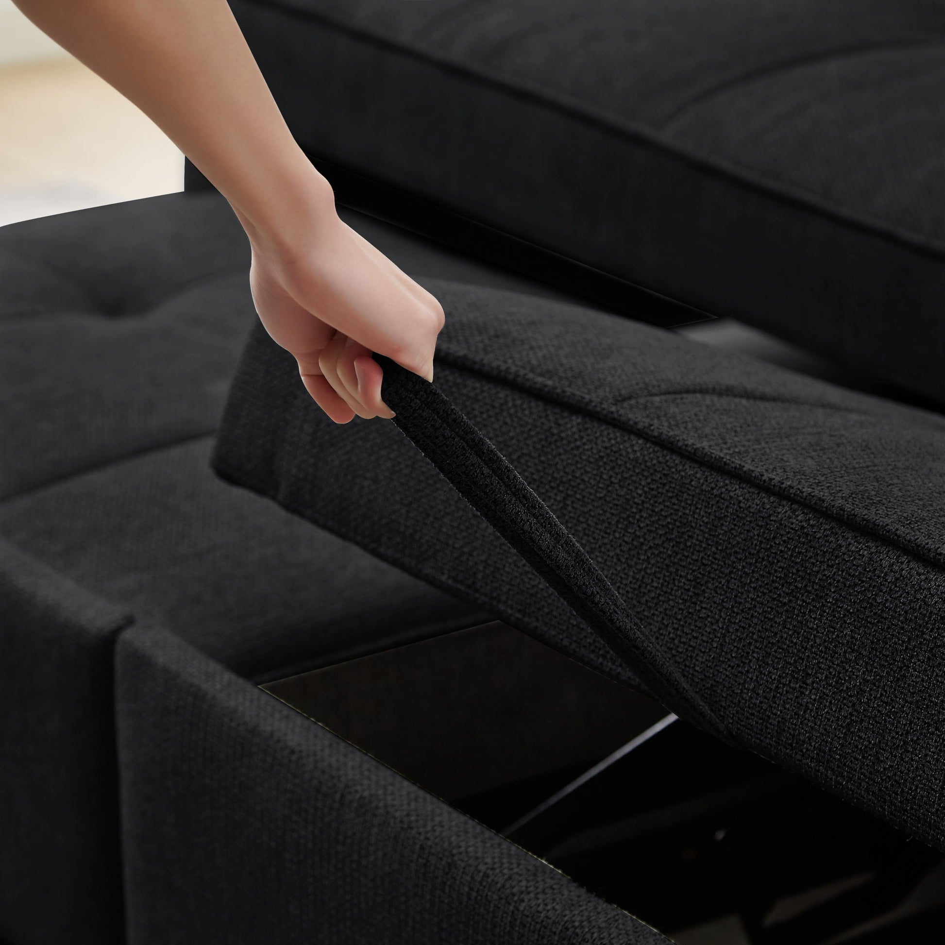 3 In 1 Convertible Sleeper Sofa Bed, Reclining Backrest, Pillows, Pockets - Best Buy Furniture