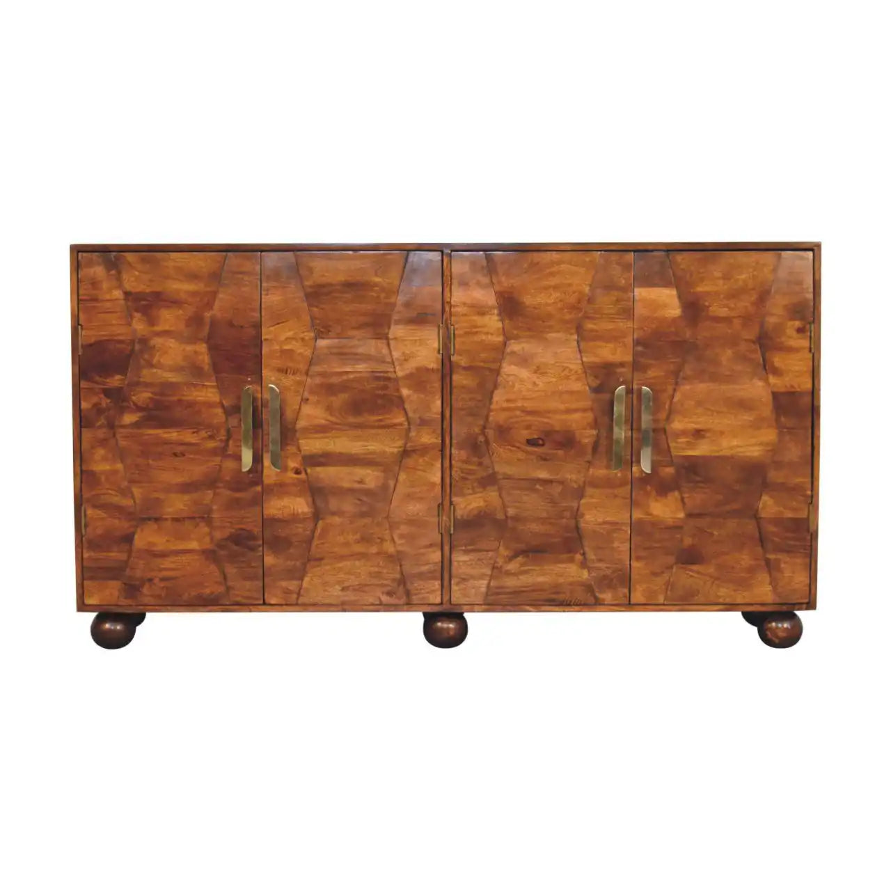 Wavecrest Cabinet, 4 Shelves - Chestnut - Best Buy Furniture