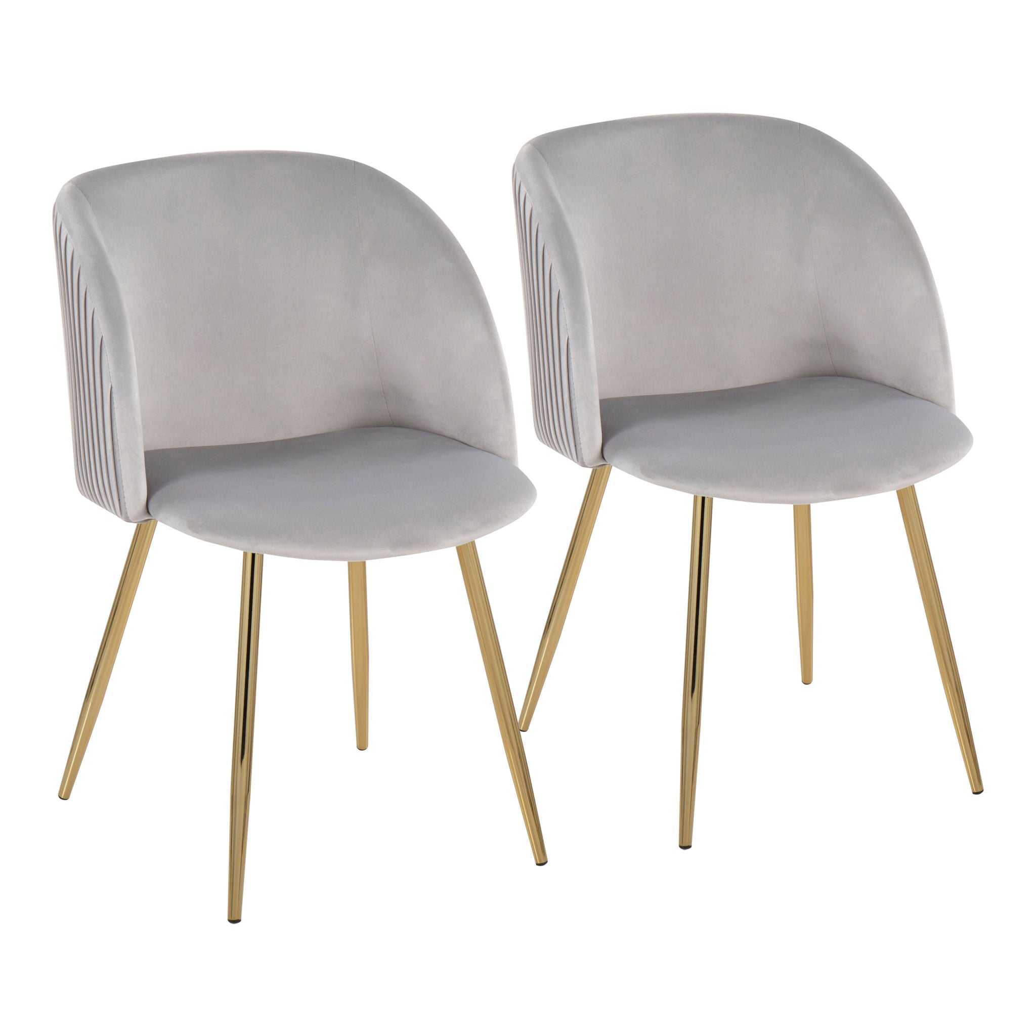 Fran - Pleated Waves Contemporary Chair (Set of 2) - Best Buy Furniture