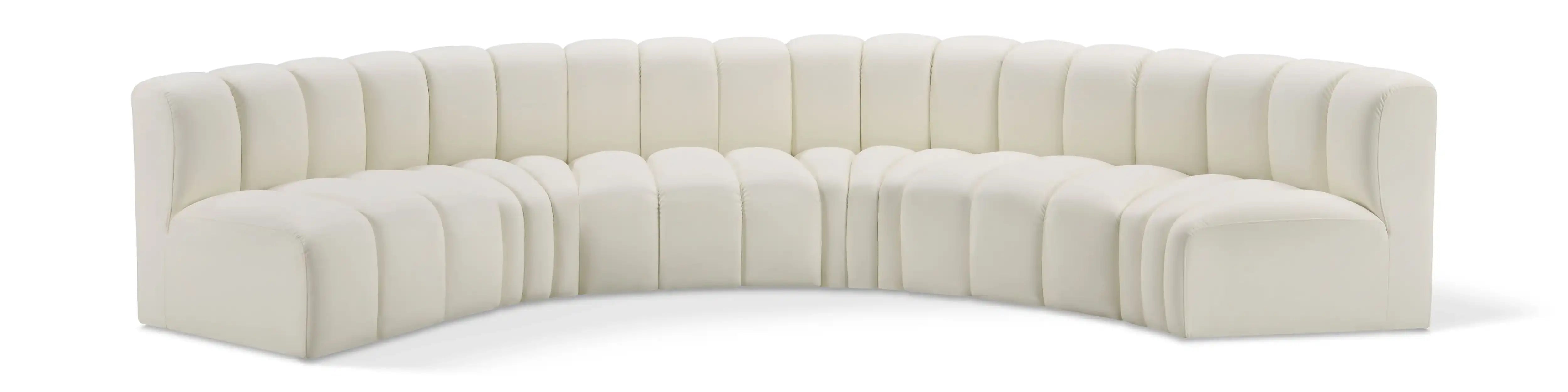 Arc - Faux Leather 6 Piece U-Shaped Modular Sofa - Best Buy Furniture