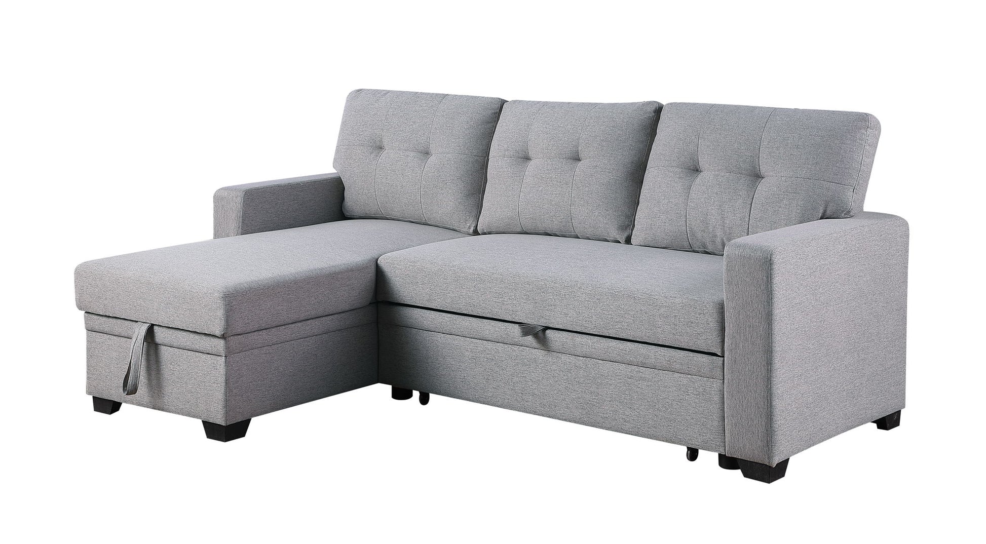 Upholstered Pull Out Sectional Sofa With Chaise - Best Buy Furniture