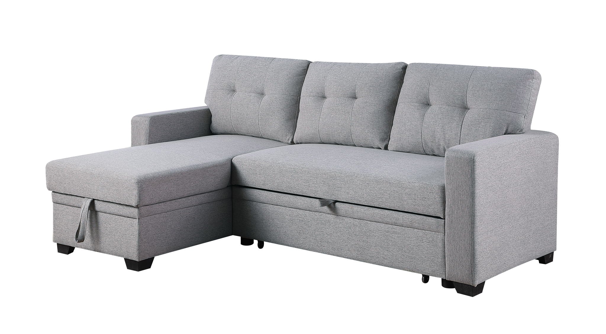 Upholstered Pull Out Sectional Sofa With Chaise - Best Buy Furniture