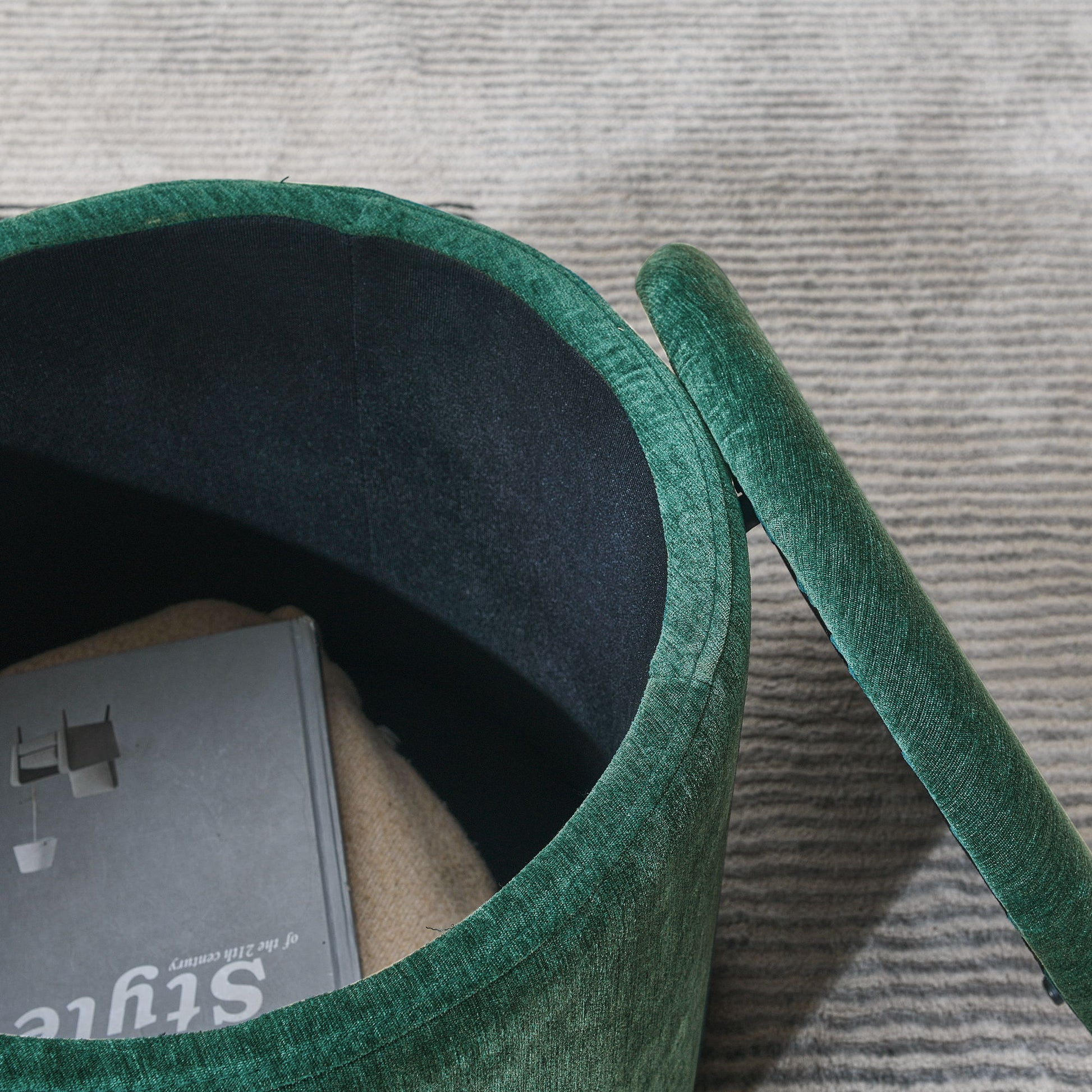 Classic 2 Piece Round Storage Ottoman Set With Drum Shaped Stool - Best Buy Furniture