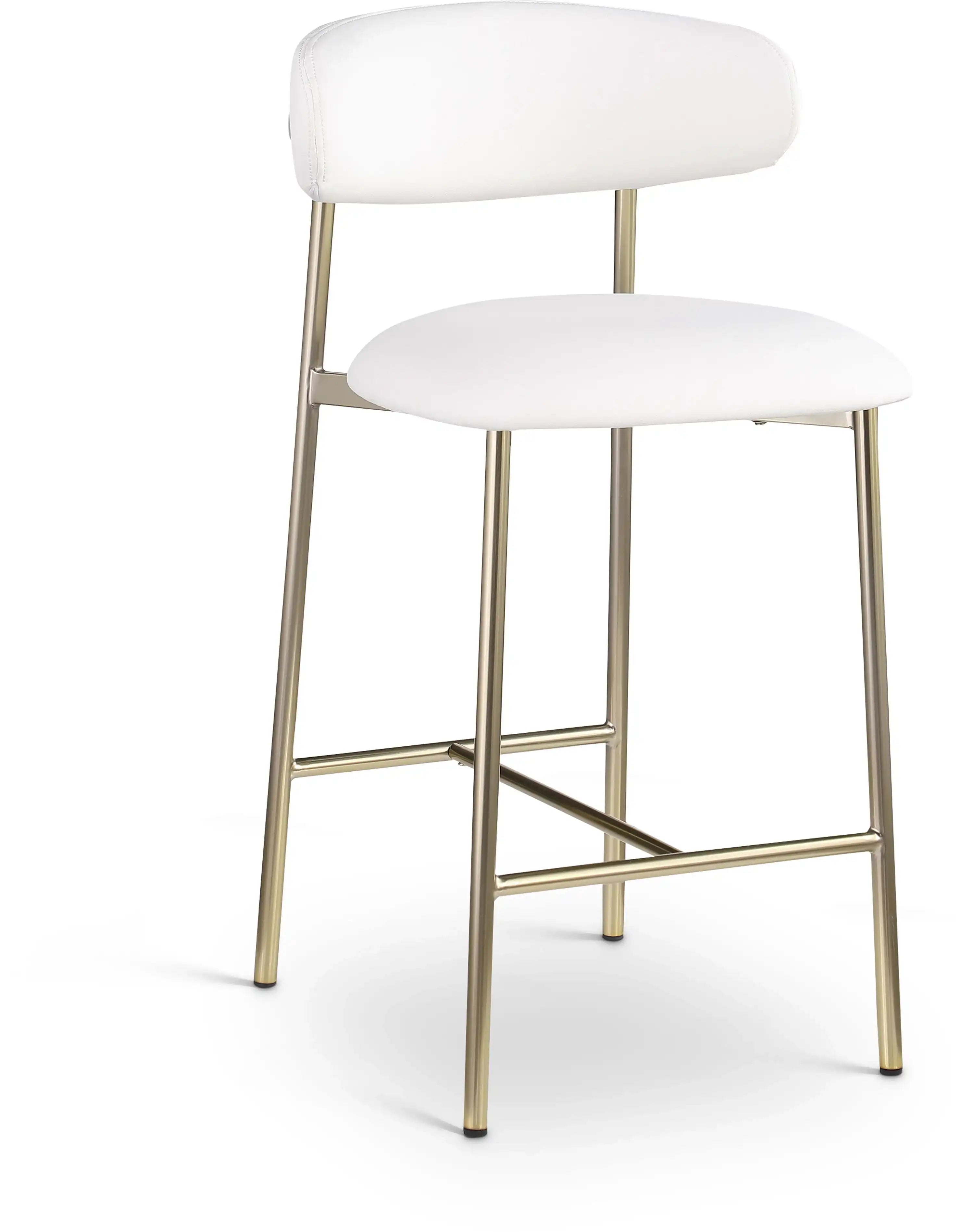 Lupita - Counter Stool With Brushed Gold Frame (Set of 2) - Best Buy Furniture
