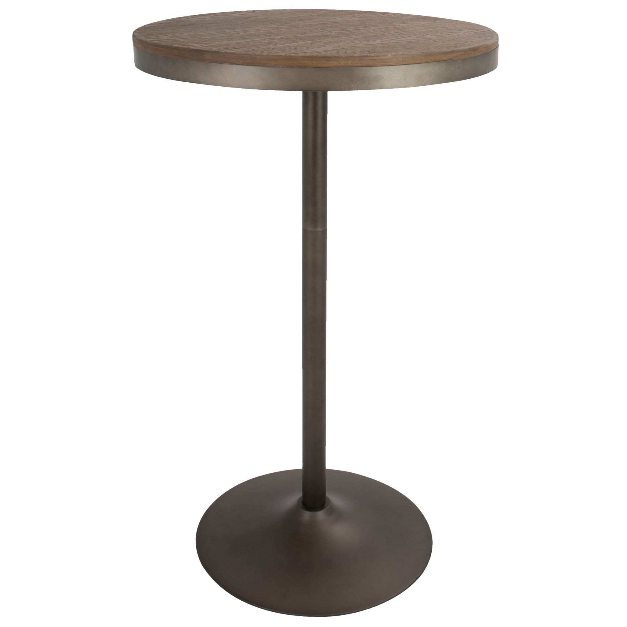 Dakota - Industrial Adjustable Bar / Dinette Table - Antique / Brown - Best Buy Furniture