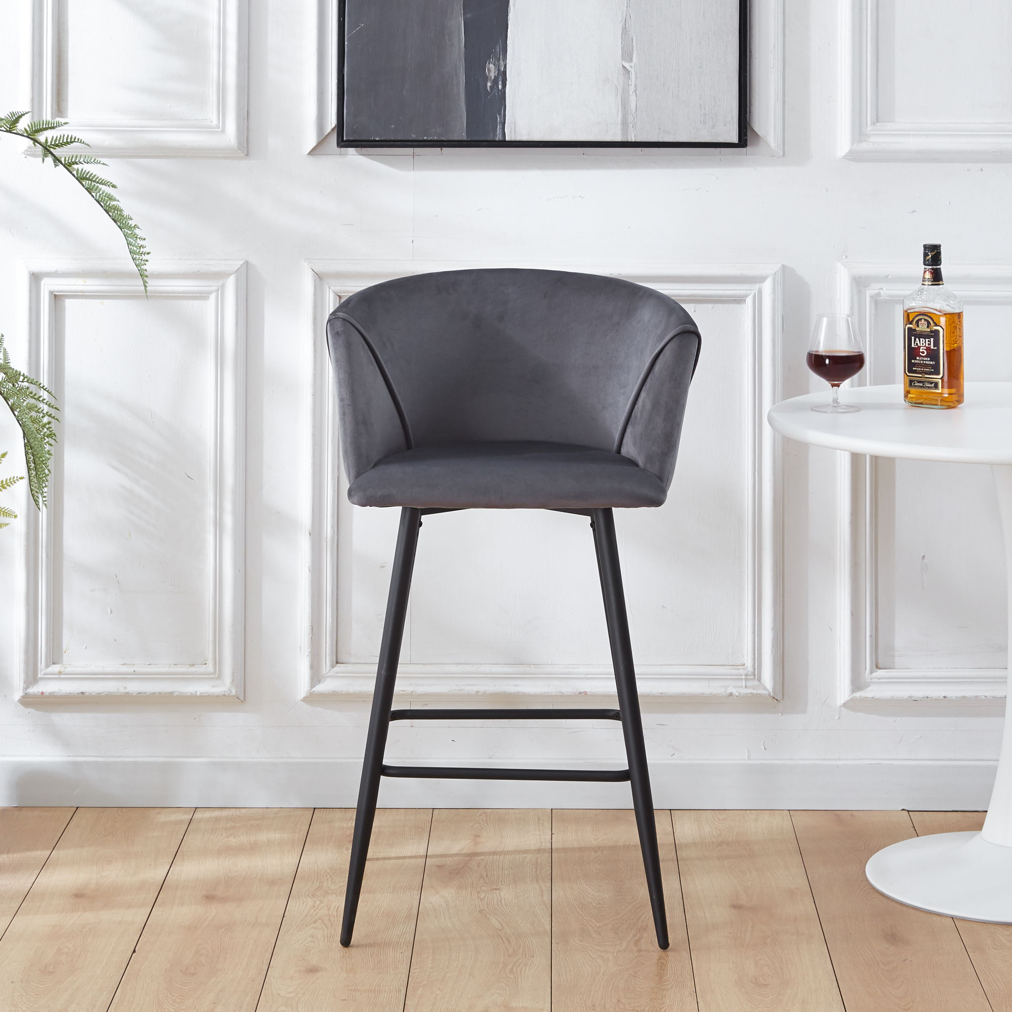 Counter Height Bar Stool Metal Legs (Set of 2) - Best Buy Furniture
