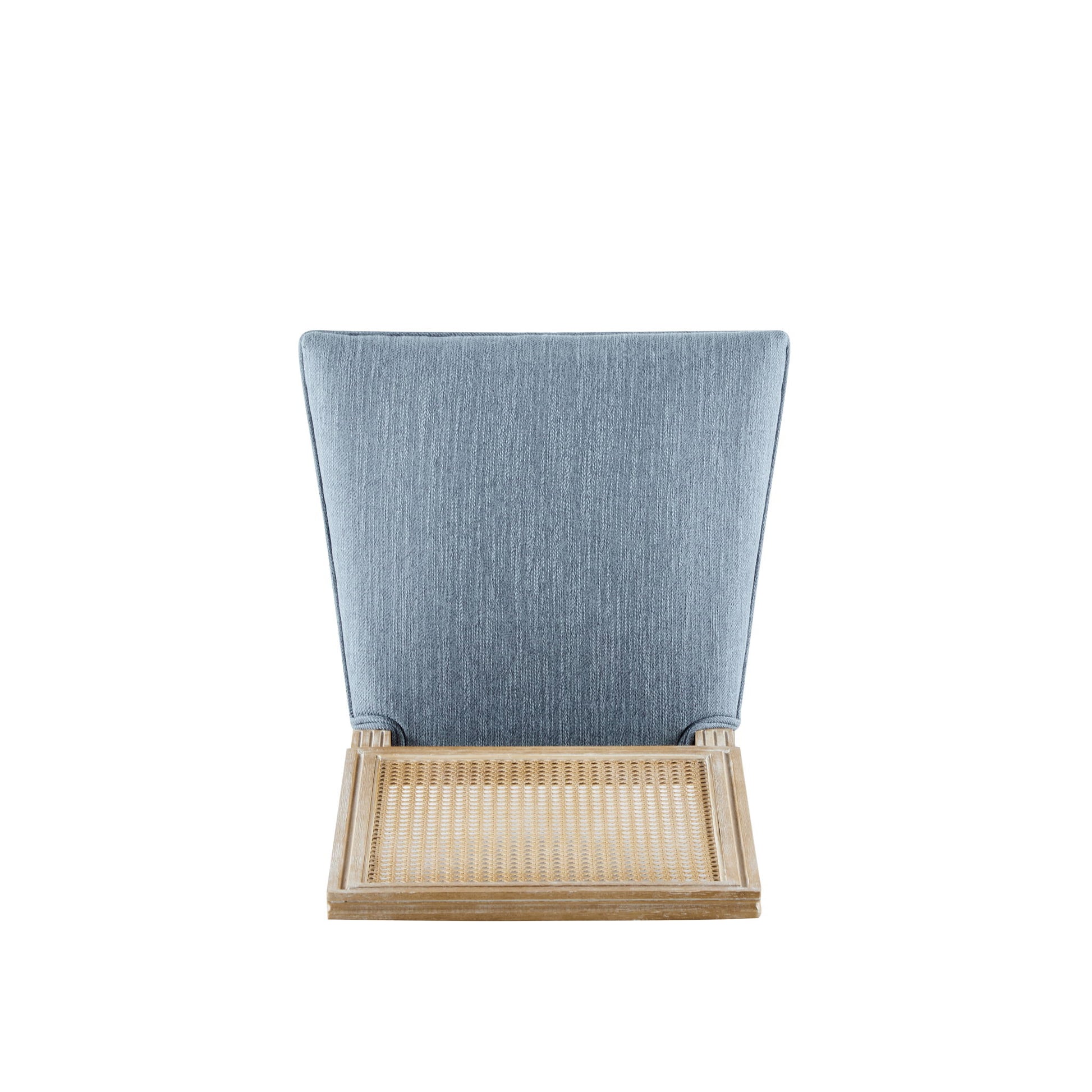 French Country Dining Chair With Rectangular Cane Backrest And Smooth Upholstered Seating - Best Buy Furniture