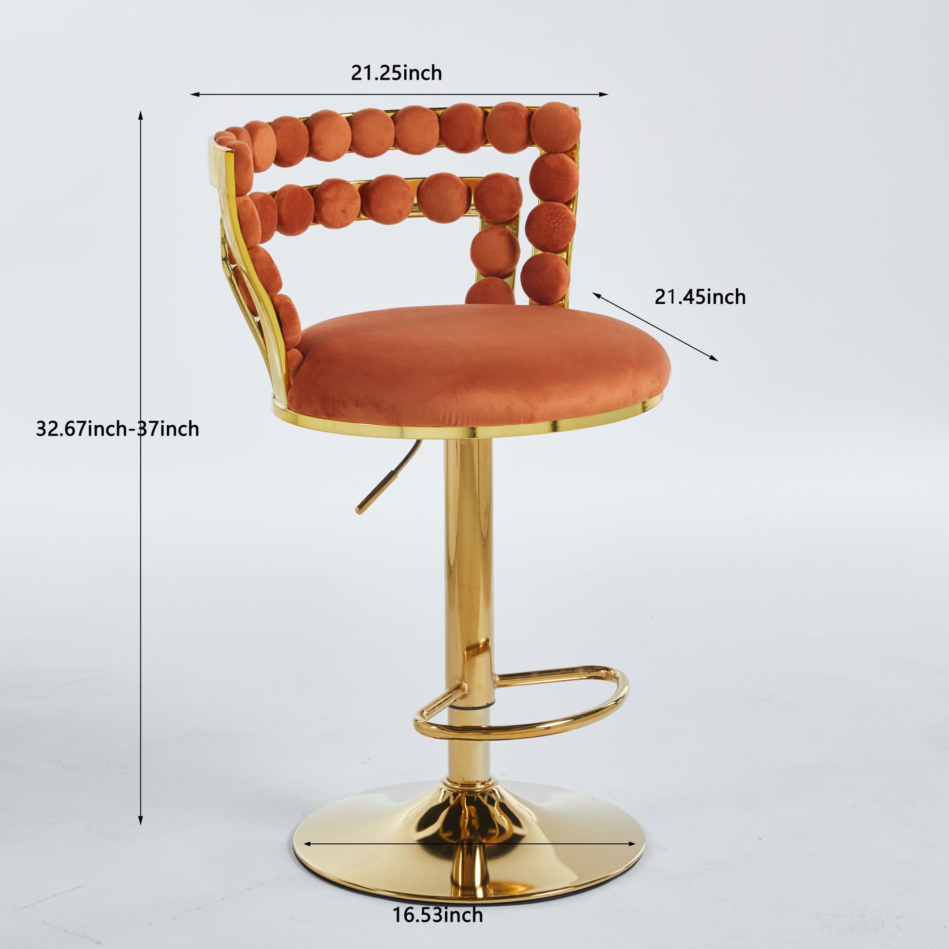 Modern Bar Chair With Iron Tube Legs, Soft Cushions And Comfortable Backrest (Set of 2) - Best Buy Furniture