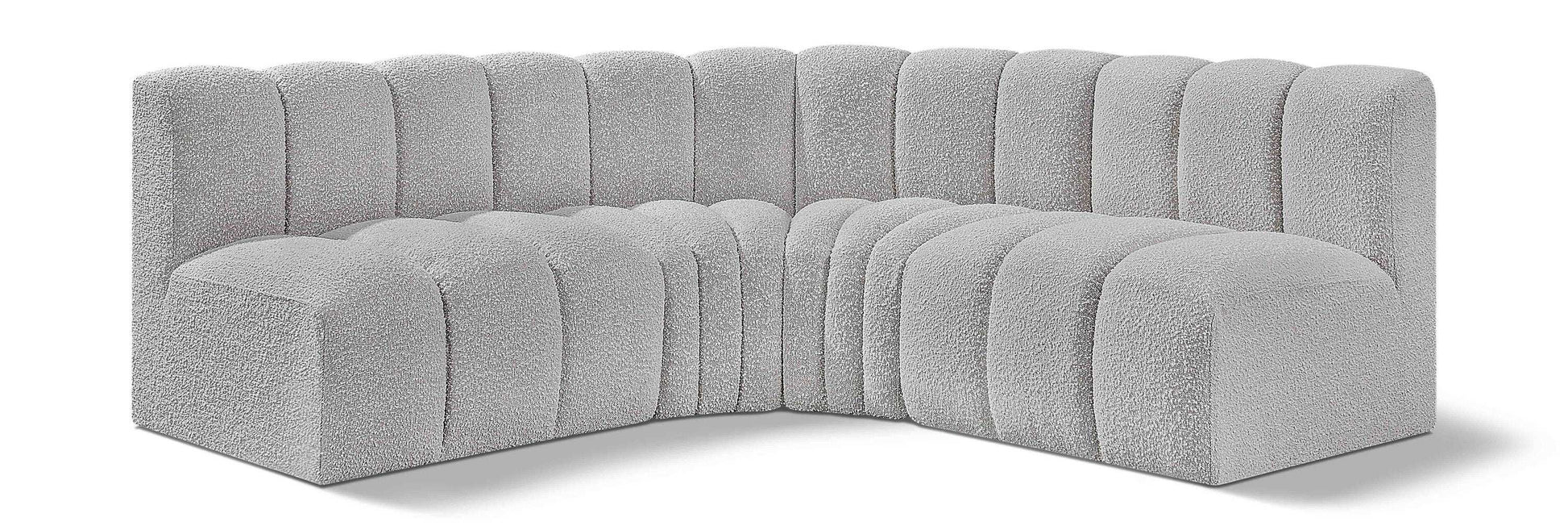 Arc - Boucle Fabric 4 Piece Corner Modular Sofa - Best Buy Furniture
