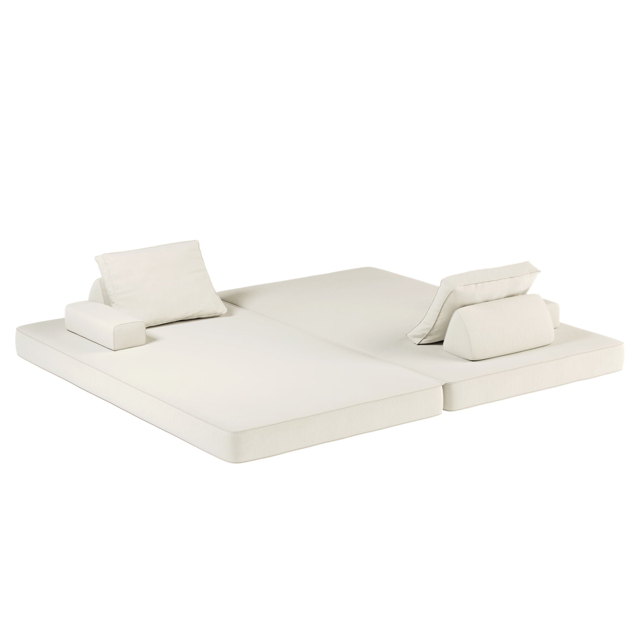 Multifunctional Convertible Sofa Bed With 2 Tumbler Backrests And 2 Pillows, Deep Seat Couch - Best Buy Furniture