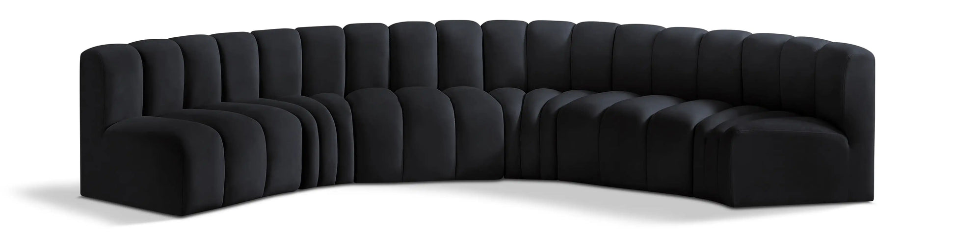 Arc - Velvet 6 Piece U-Shaped Modular Sofa - Best Buy Furniture