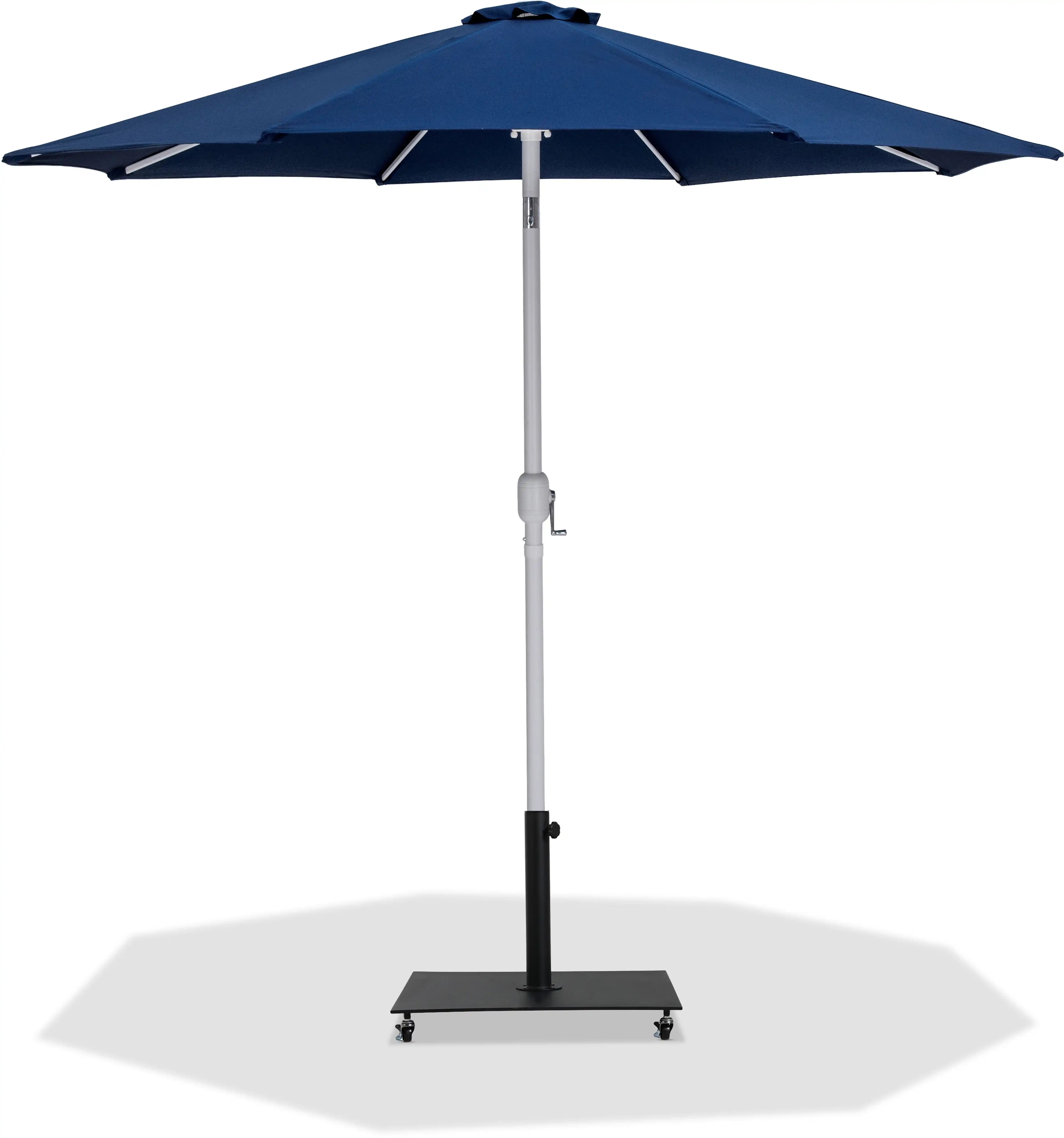 Fiji - Aluminum Patio Umbrella With Square Black And White Base - Best Buy Furniture