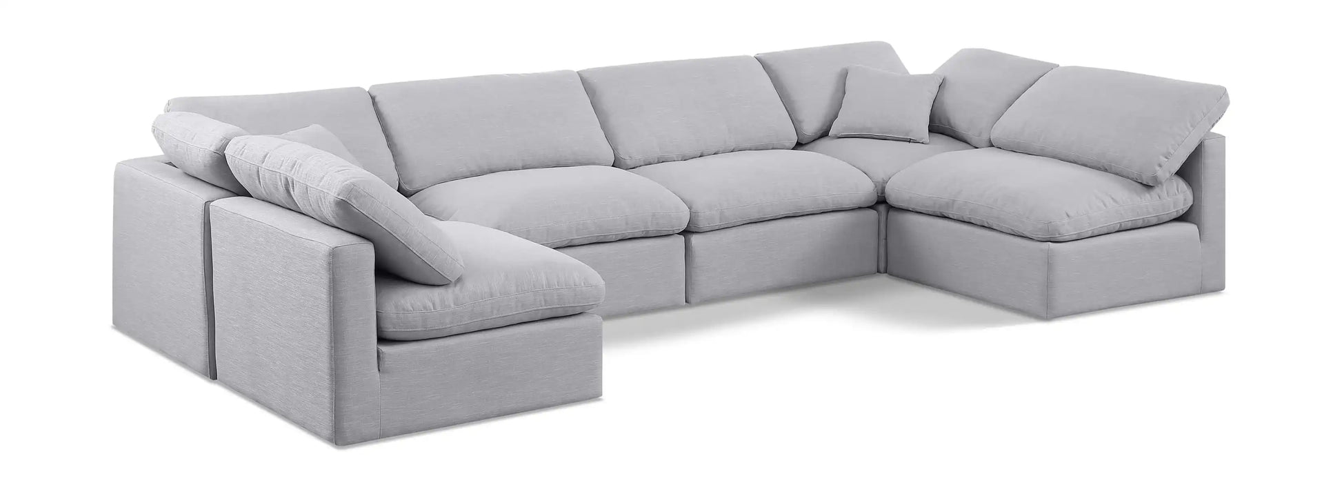 Indulge - Linen 6 Piece Modular U-Shaped Sectional - Best Buy Furniture