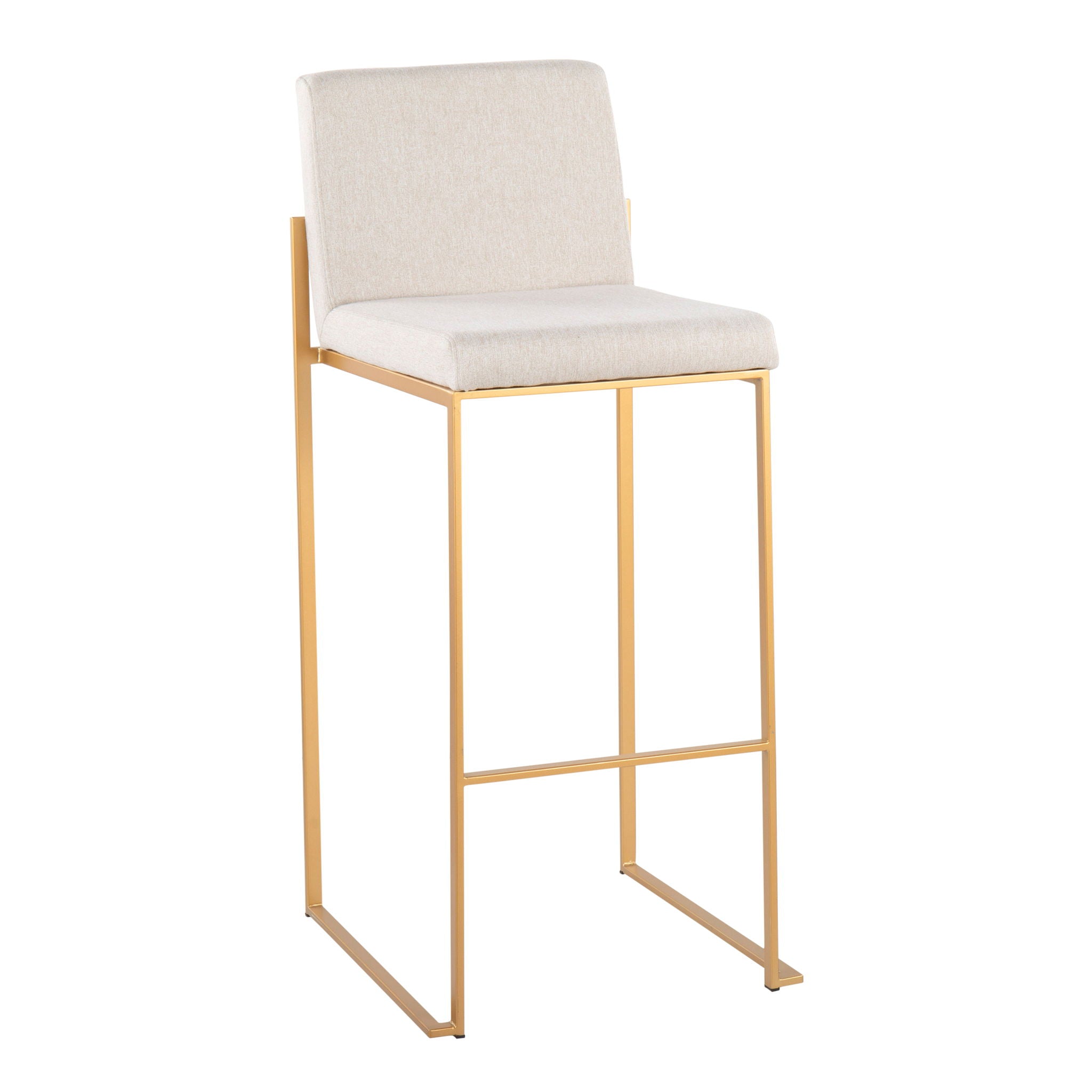 Fuji - Contemporary Design High Back Barstool (Set of 2) - Best Buy Furniture