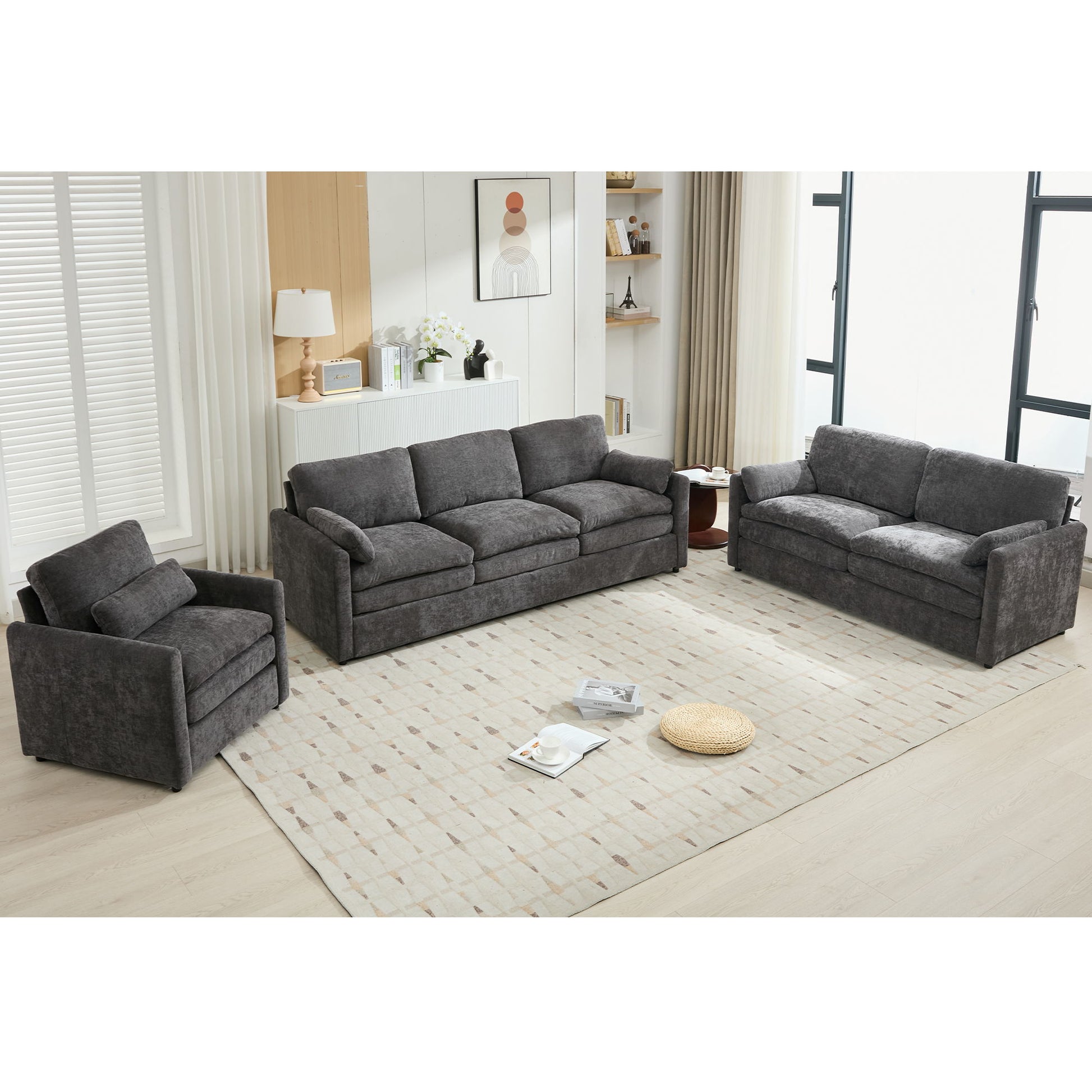 Cozy Upholstered Sofa Set For Living Room - Best Buy Furniture