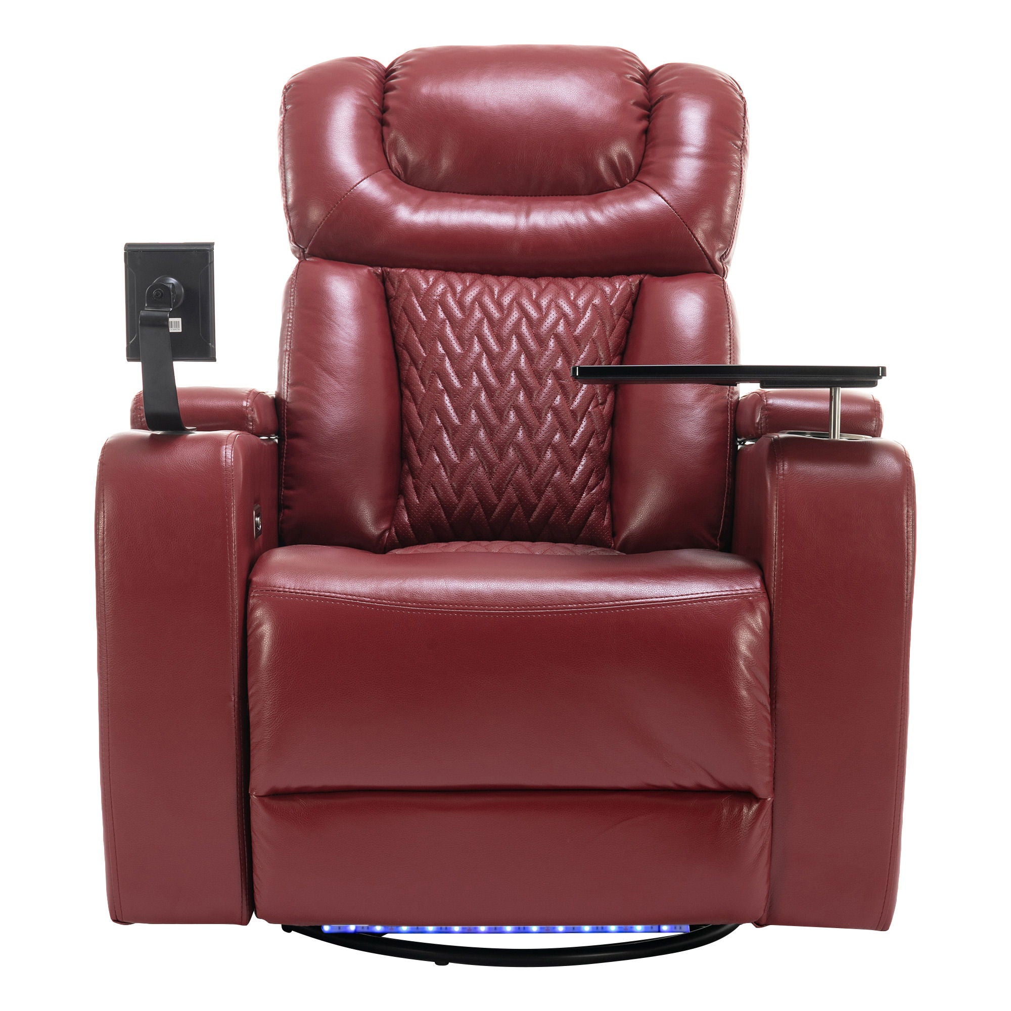 270 Degree Swivel Power Recliner With Tray Table, Phone Holder, Cup Holder, USB Port - Best Buy Furniture