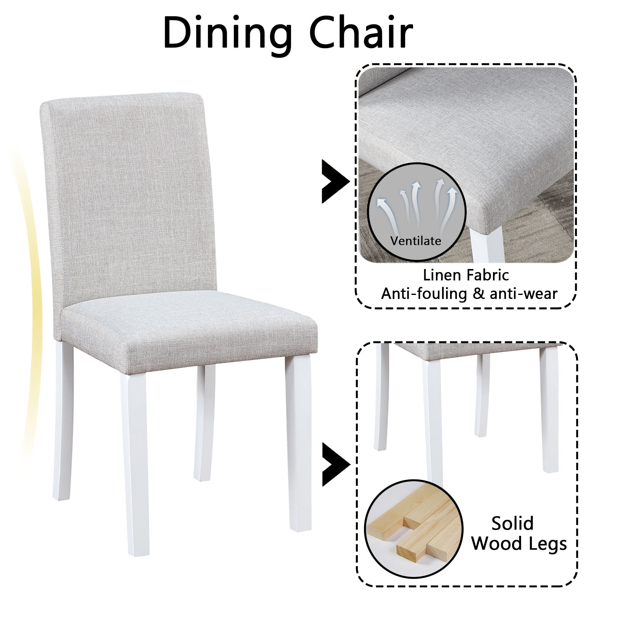 Dining Table Set With Crystal Decoration And Upholstered Chairs - Best Buy Furniture