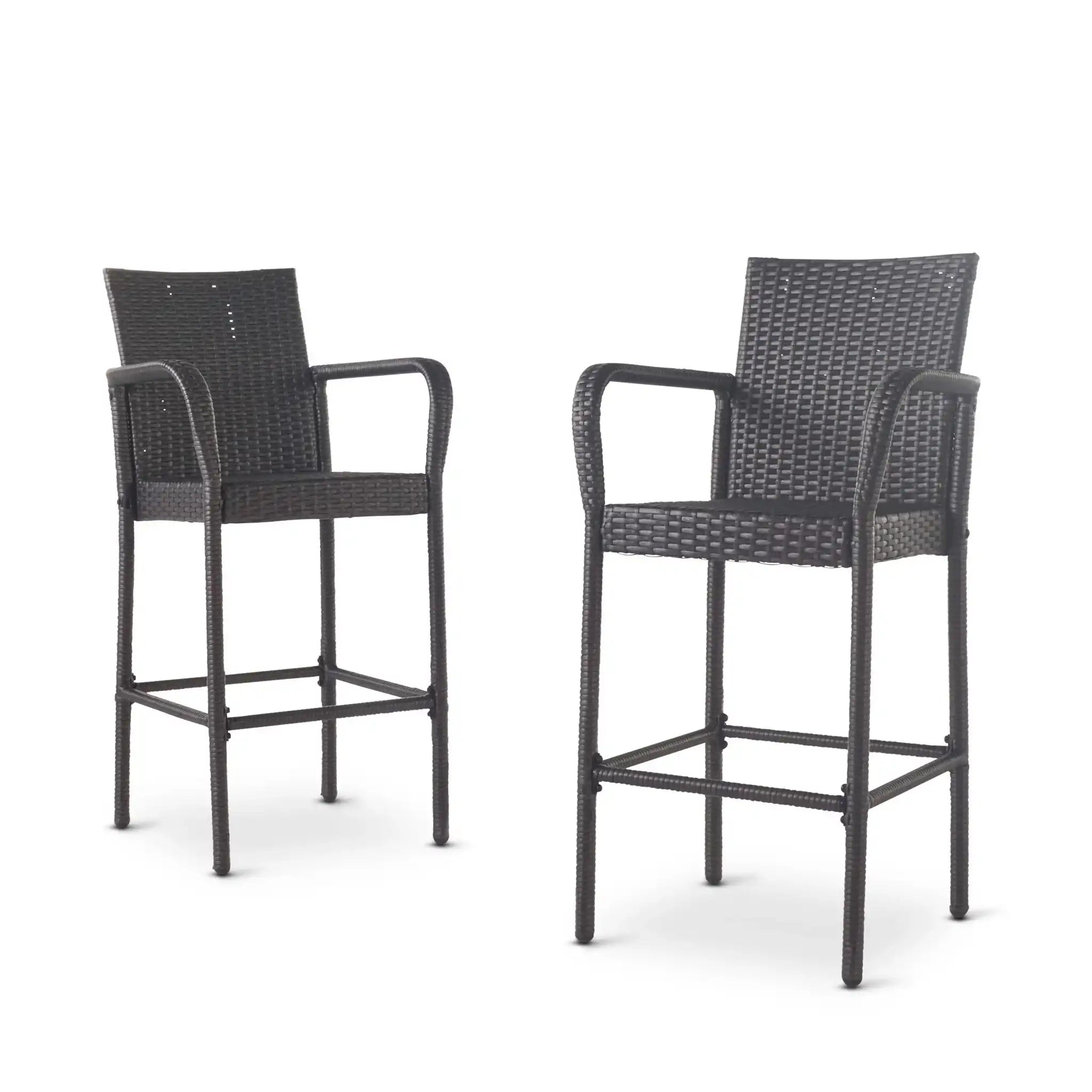 Outdoor Wicker Barstools With Rattan And Iron Frame - Best Buy Furniture