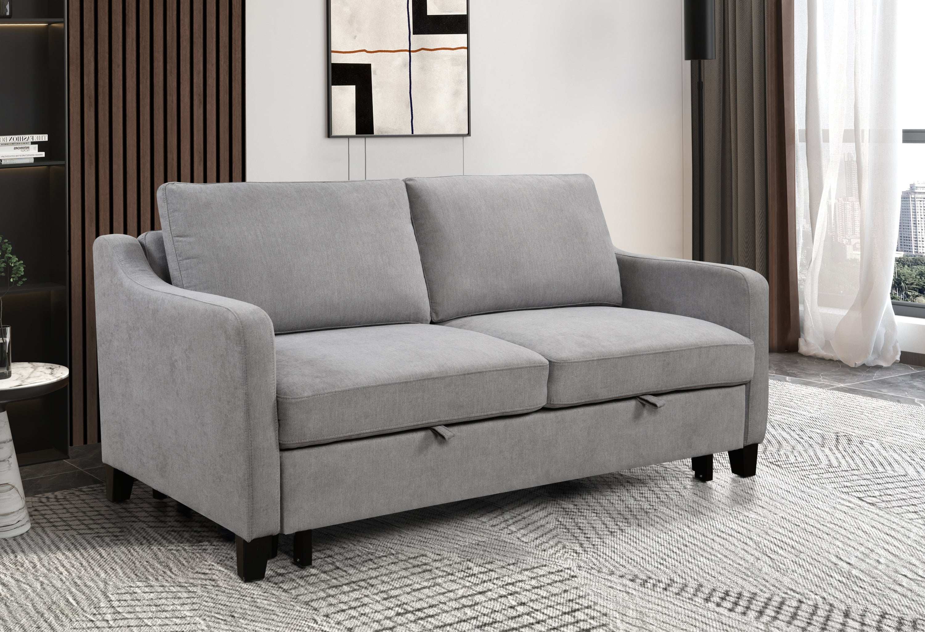 Halo Convertible Queen Sleeper Sofa Bed w/Pullout Bed Reclining Backrest - Best Buy Furniture