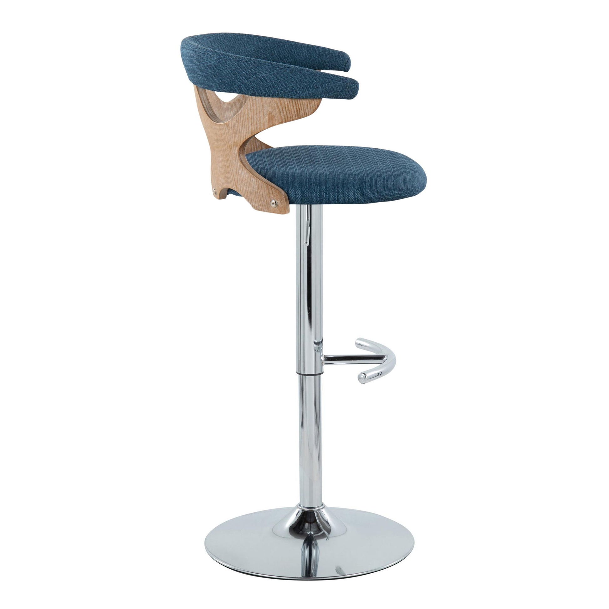 Gardenia - Contemporary Adjustable Barstool With Swivel / Rounded T Footrest (Set of 2) - Best Buy Furniture