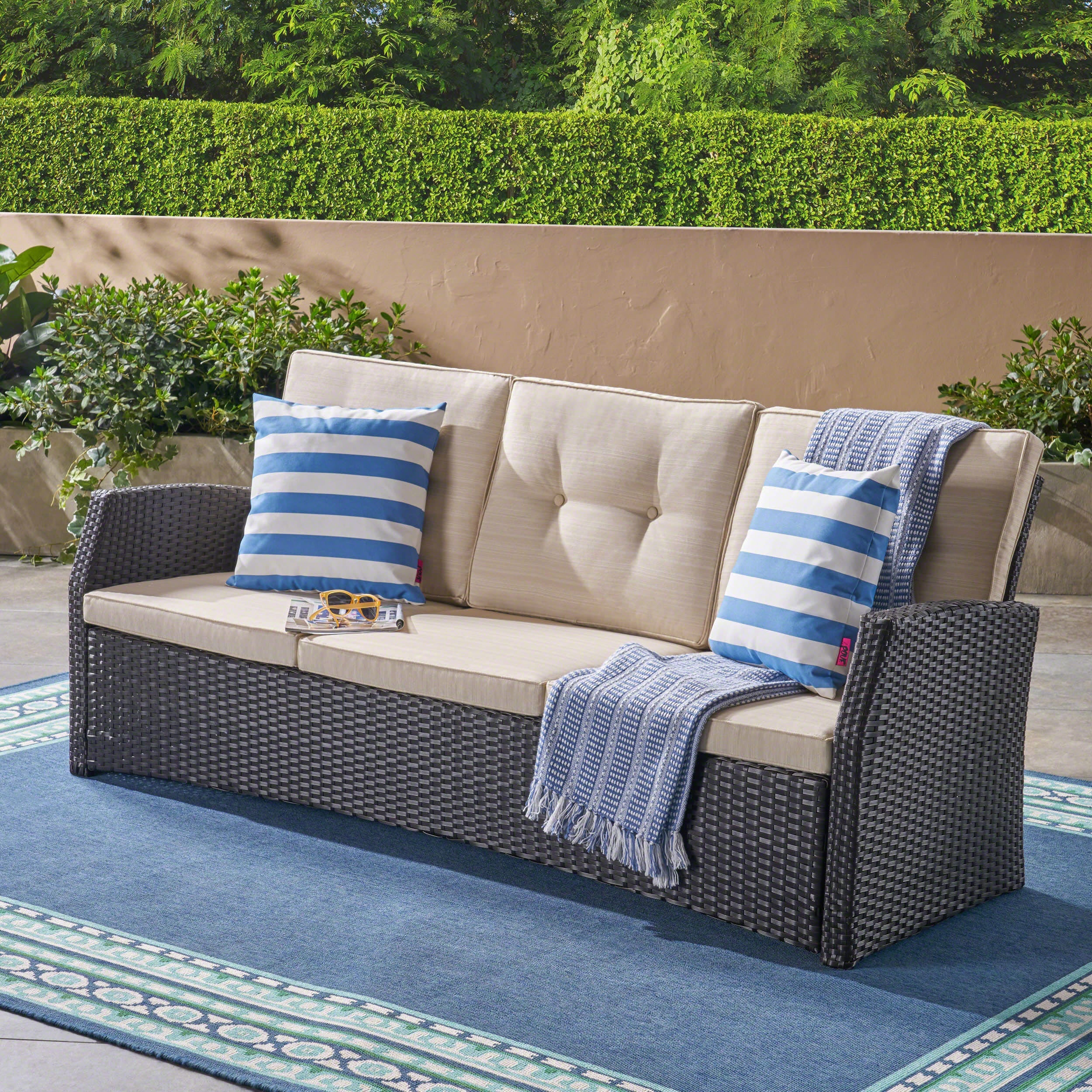 The All-Weather Steel-Framed Three-Seater Patio Sofa - Best Buy Furniture