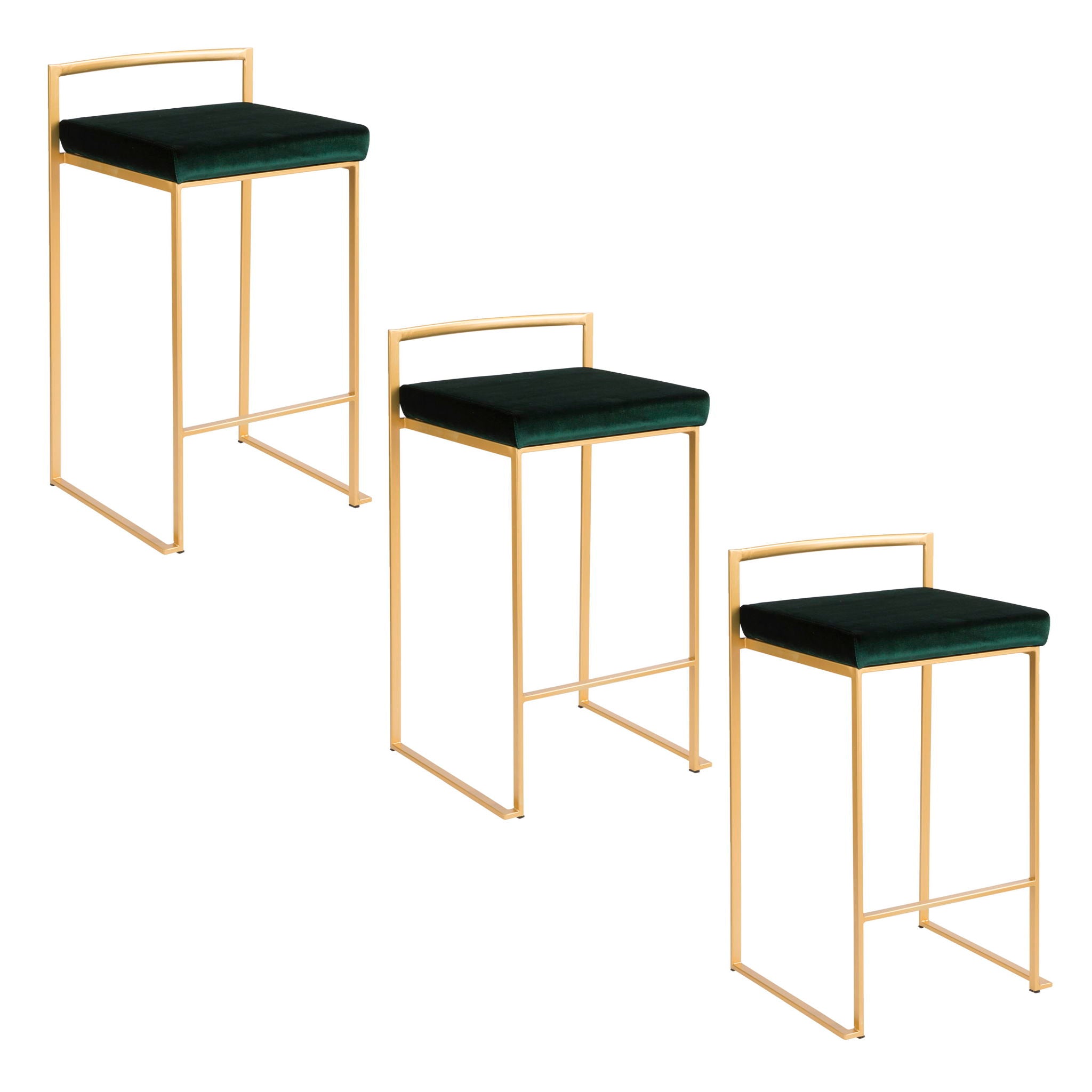 Fuji - Contemporary / Glam Design Counter Stool (Set of 2) - Best Buy Furniture
