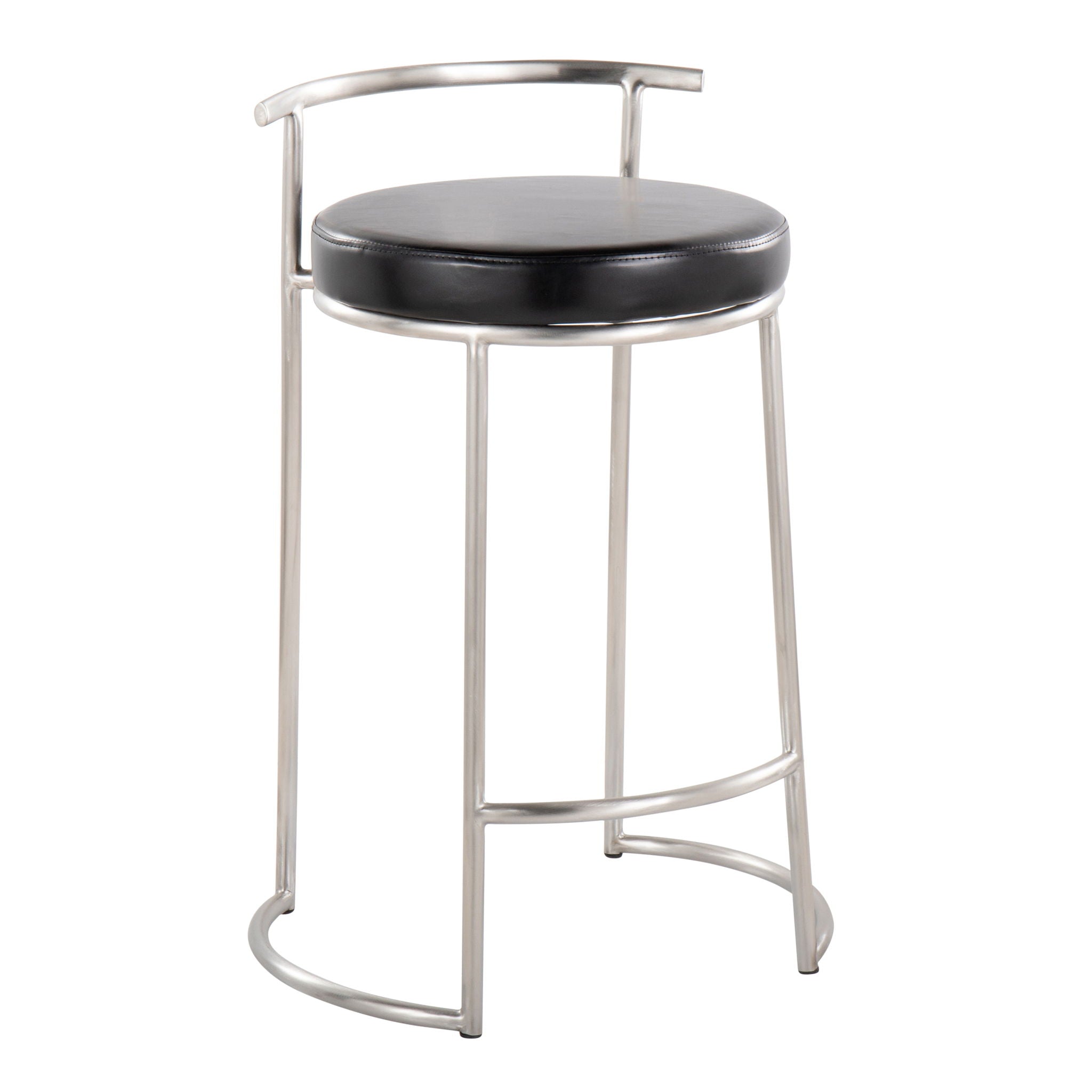 Fuji - Round, Contemporary Fixed Height Counter Stool (Set of 2) - Best Buy Furniture