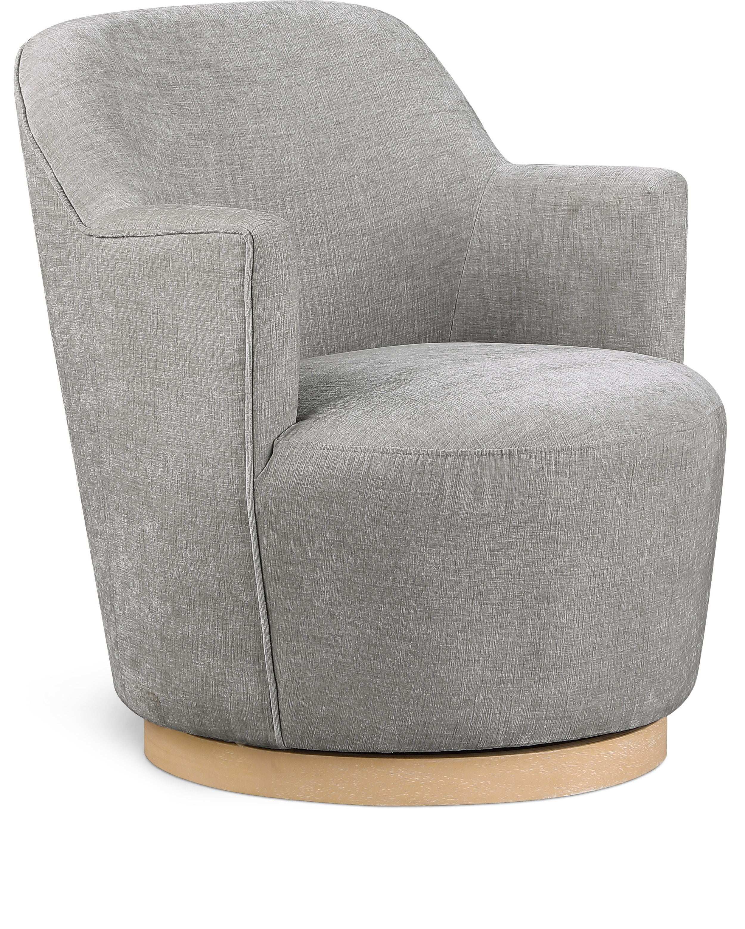Clarita - Chenille Swivel Accent Chair - Best Buy Furniture