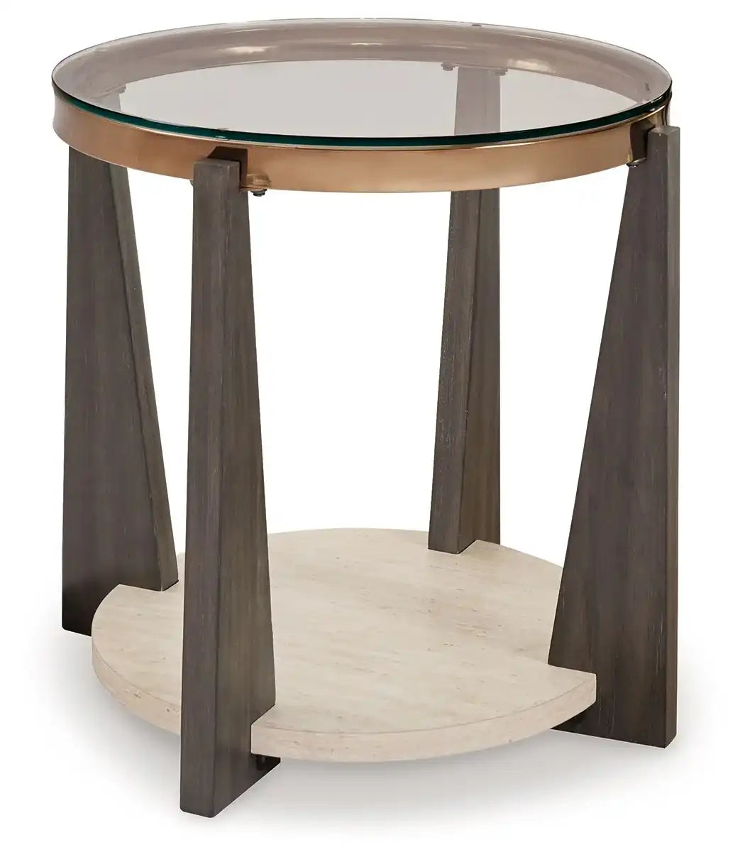 Frazwa - Round End Table - Multi - Best Buy Furniture