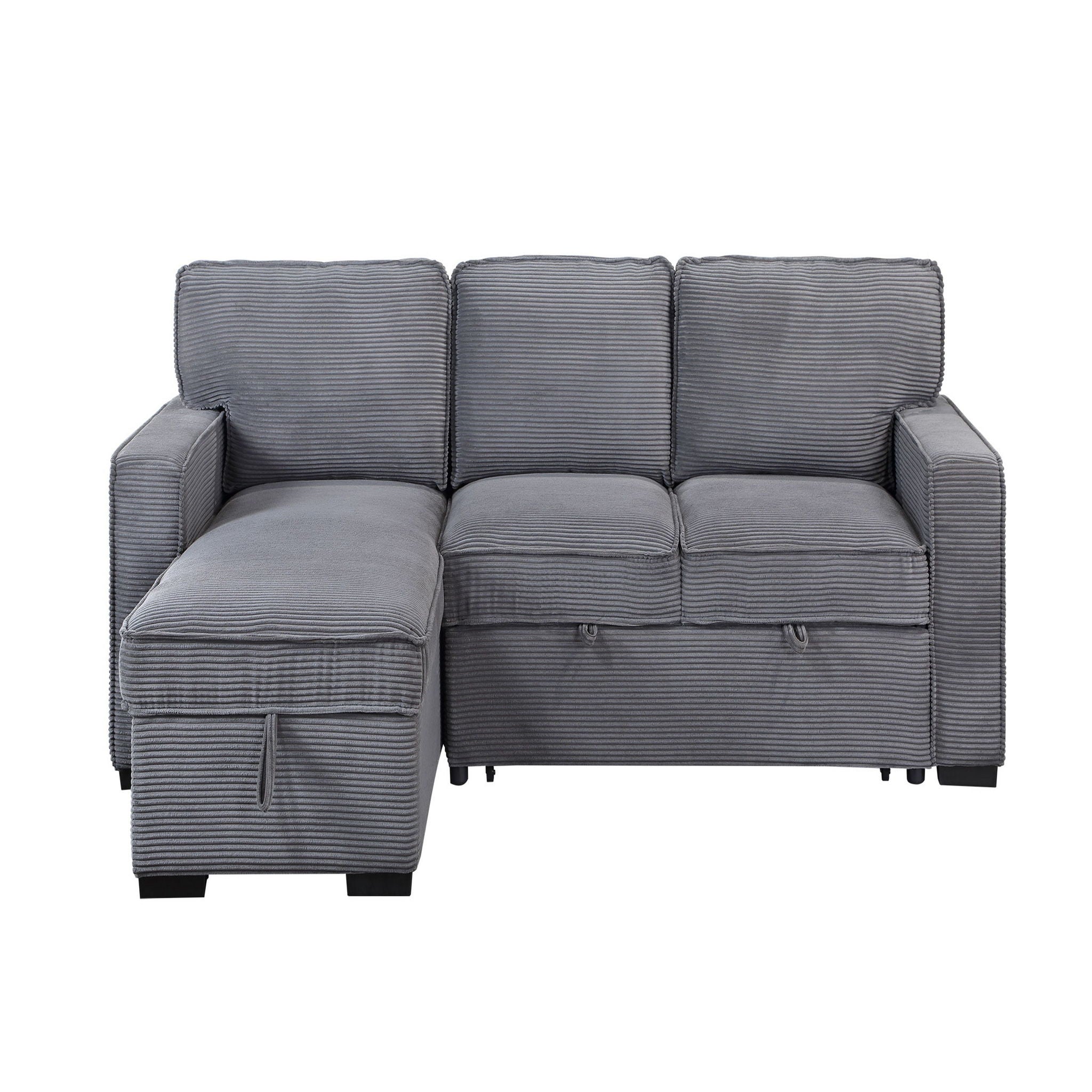Territory - Pull Out Sofa Bed With Design - Dark Gray - Best Buy Furniture