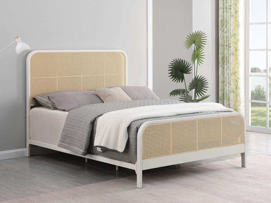 Lanewood - Open Cane Rattan Metal Bed - Best Buy Furniture