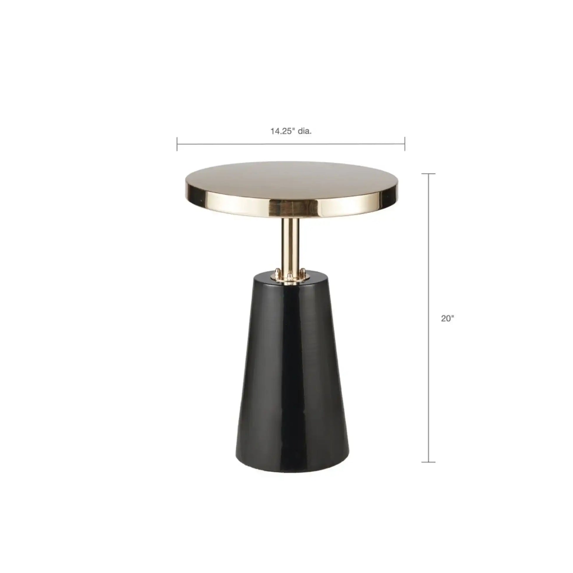 Accent Table Elegant Design Metal Round - Black / Gold - Best Buy Furniture
