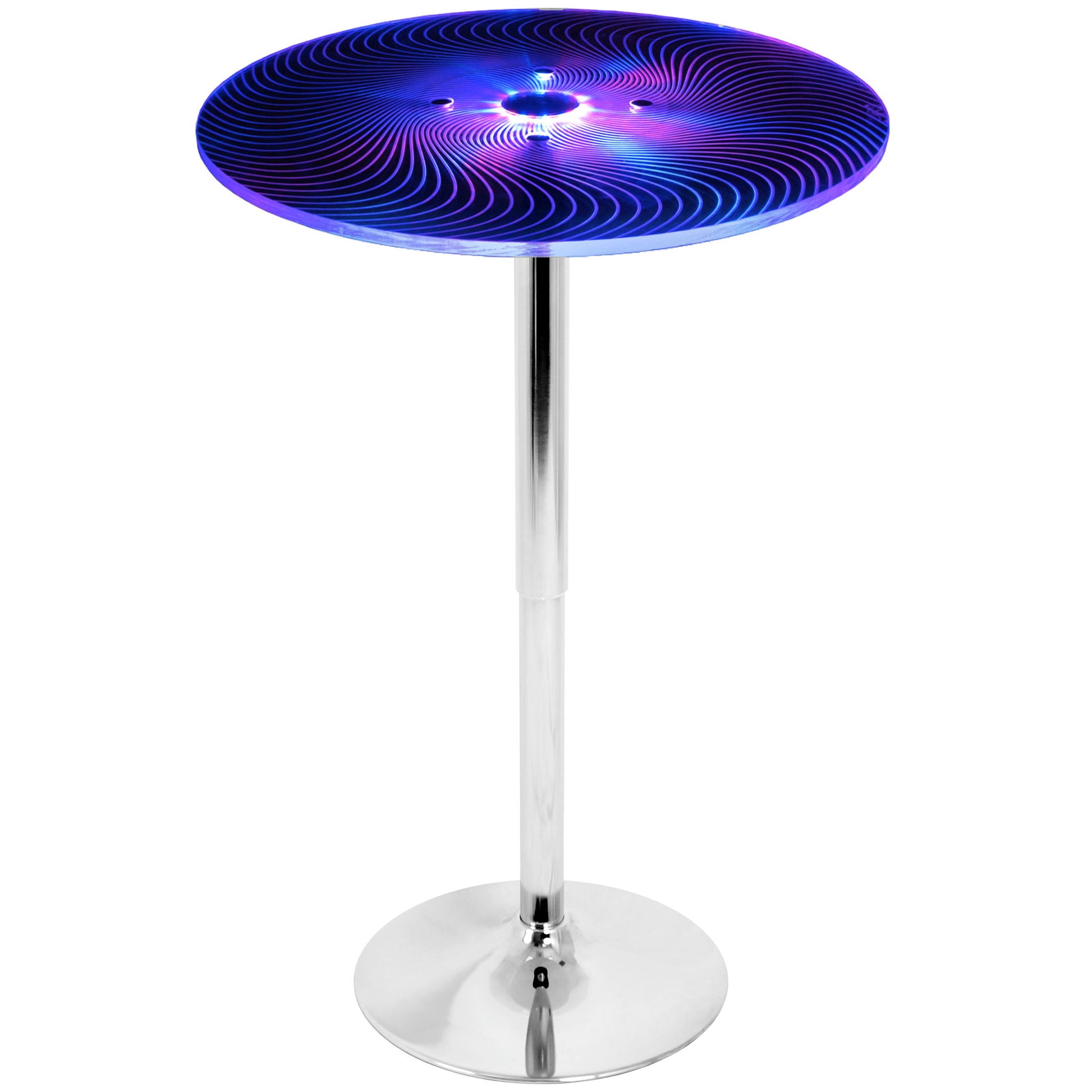 Spyra - Contemporary Light Up Adjustable Bar Table - Multi - Best Buy Furniture