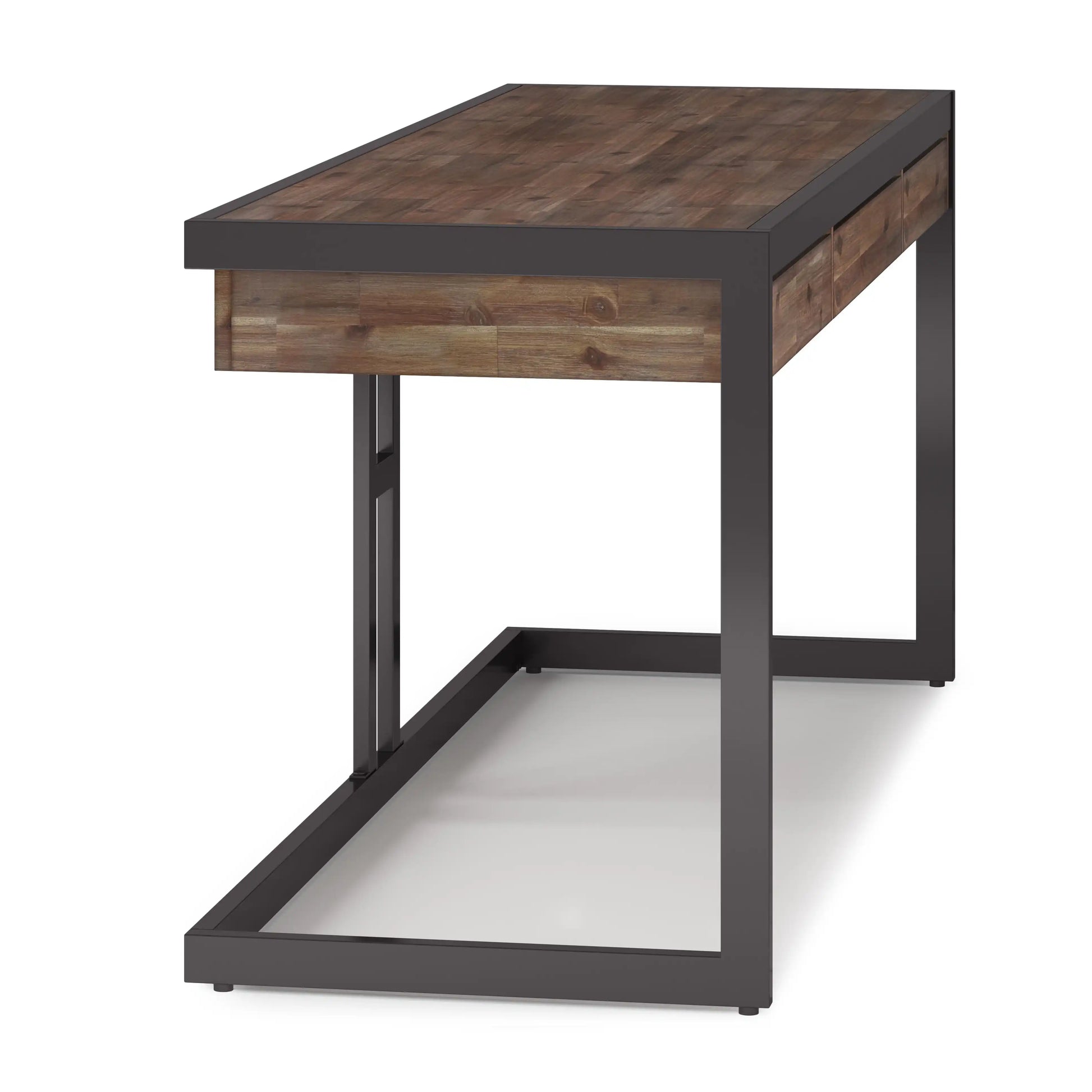 Erina - Large Desk - Rustic Natural Aged Brown - Best Buy Furniture