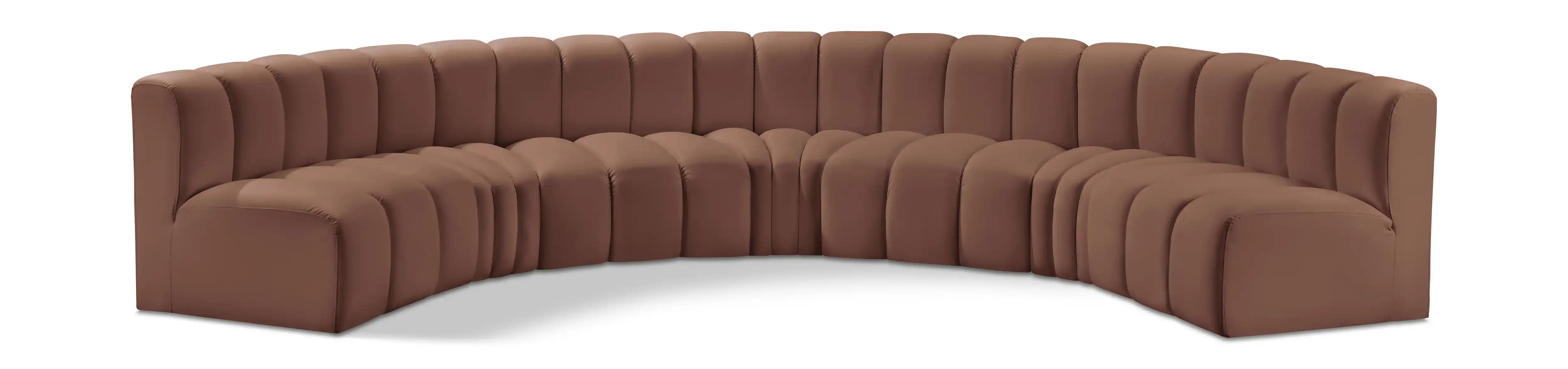 Arc - Faux Leather 7 Piece U-Shaped Modular Sofa - Best Buy Furniture