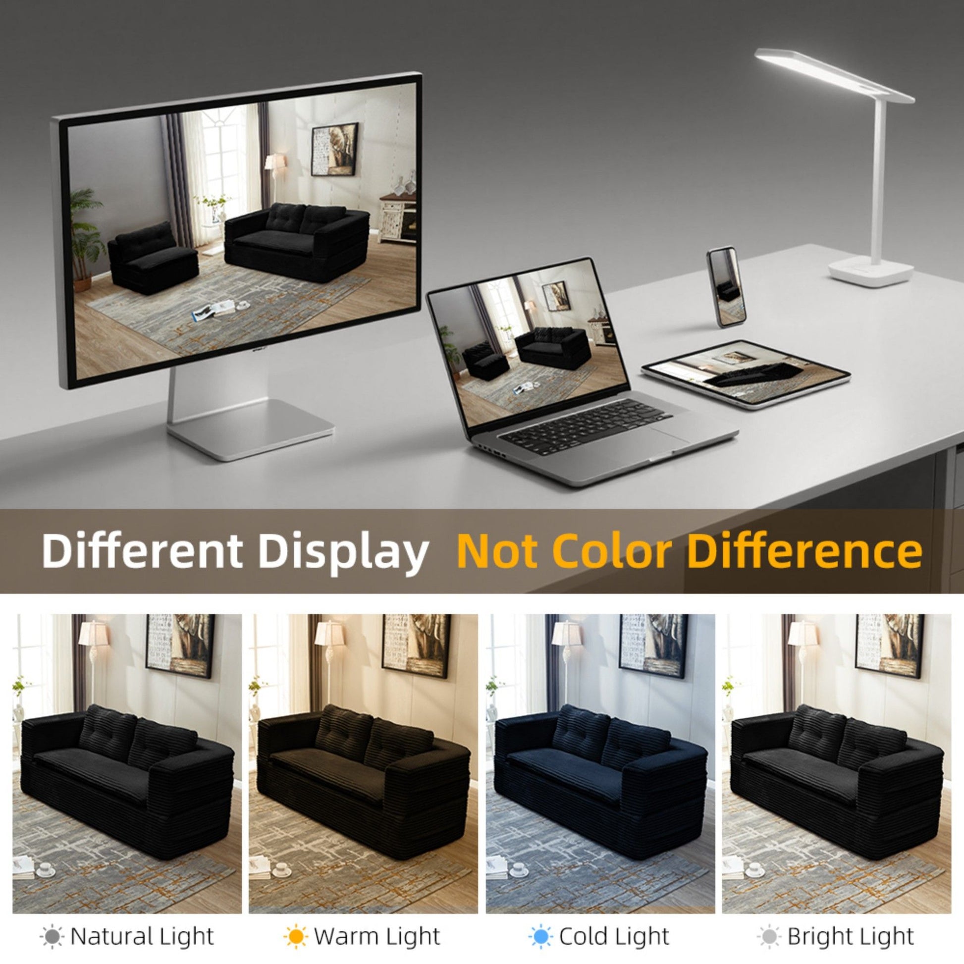 Multi Functional Sectional Sofa Bed With Independent Chaise Lounge And Functional Blanket - Best Buy Furniture