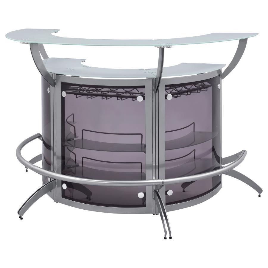 Dallas - 3-Piece Curved Freestanding Home Bar Cabinet - Best Buy Furniture