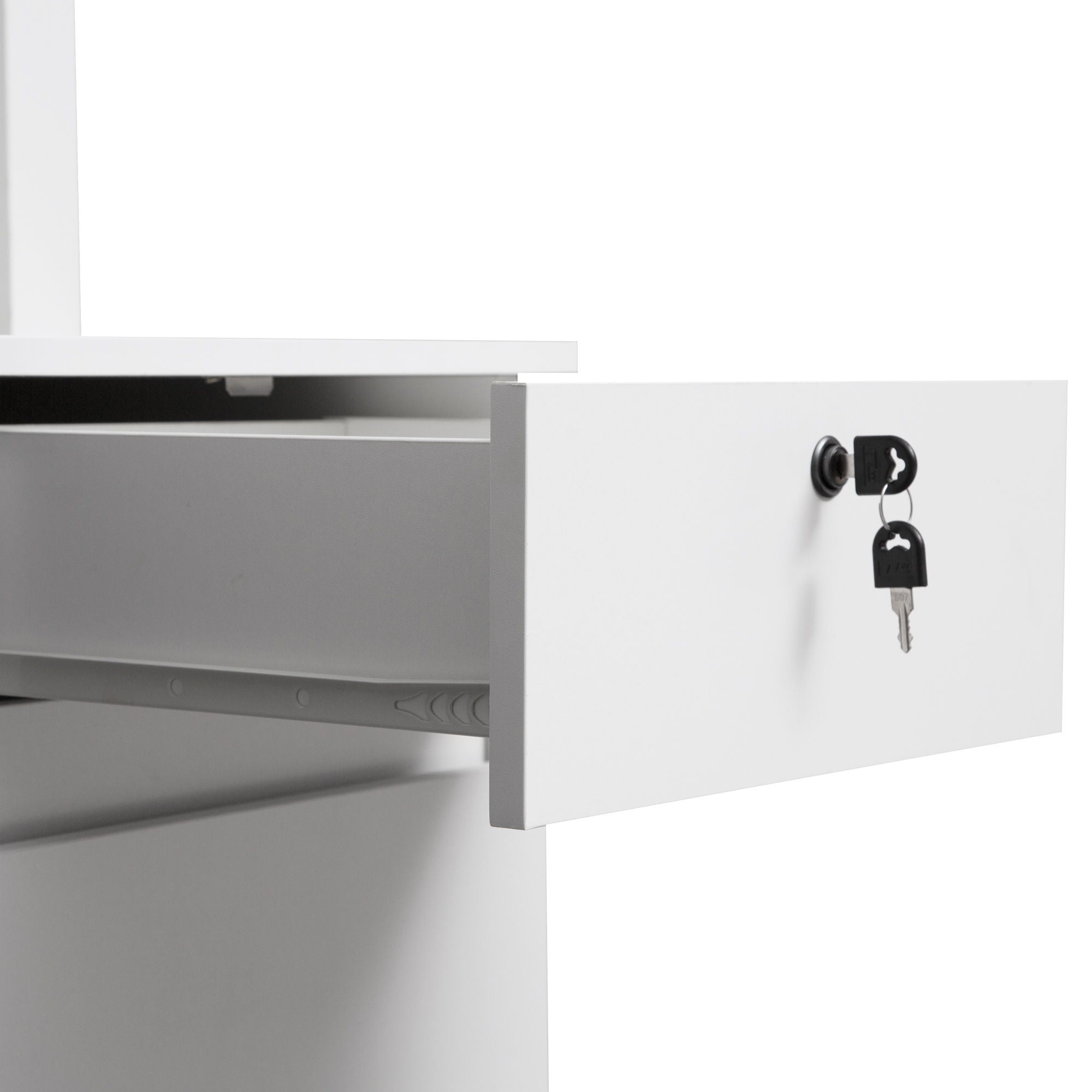 Computer Desk With Hutch & Bookshelf, Wood Executive Desk Teens Student Desk Writing Laptop Home Office Desk With Drawers, 3 Ac Outlets And 2 USB Charging Ports, Study Laptop Table For Home - White - Best Buy Furniture