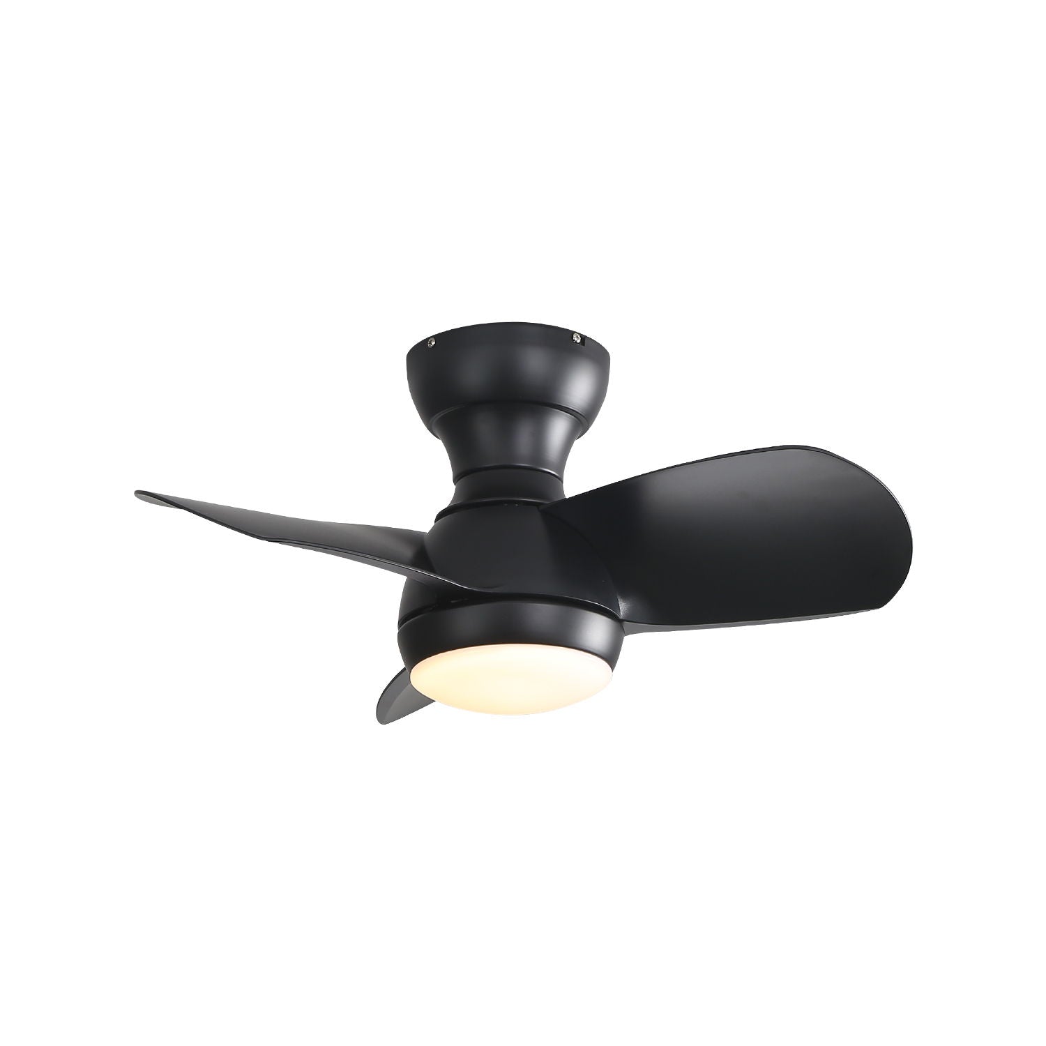 23" Bedroom Ceiling Fan With 3 Color Dimmable 3 ABS Blades Remote Control Dc Motor Black With 18W Led Light - Best Buy Furniture
