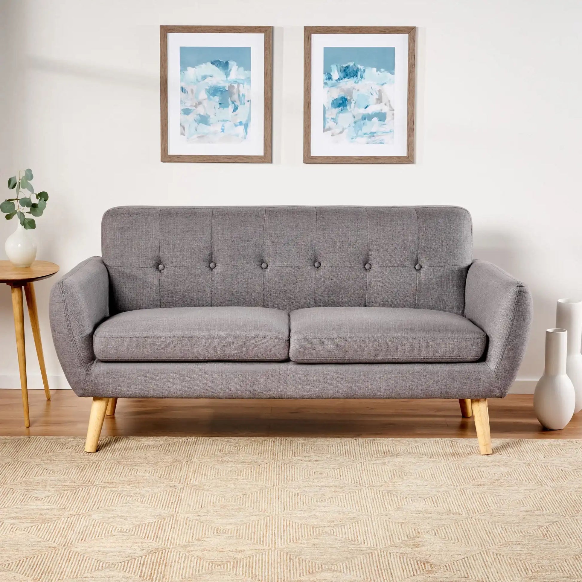 Modern Loveseat Sofa With Button Tufted Backrest - Best Buy Furniture
