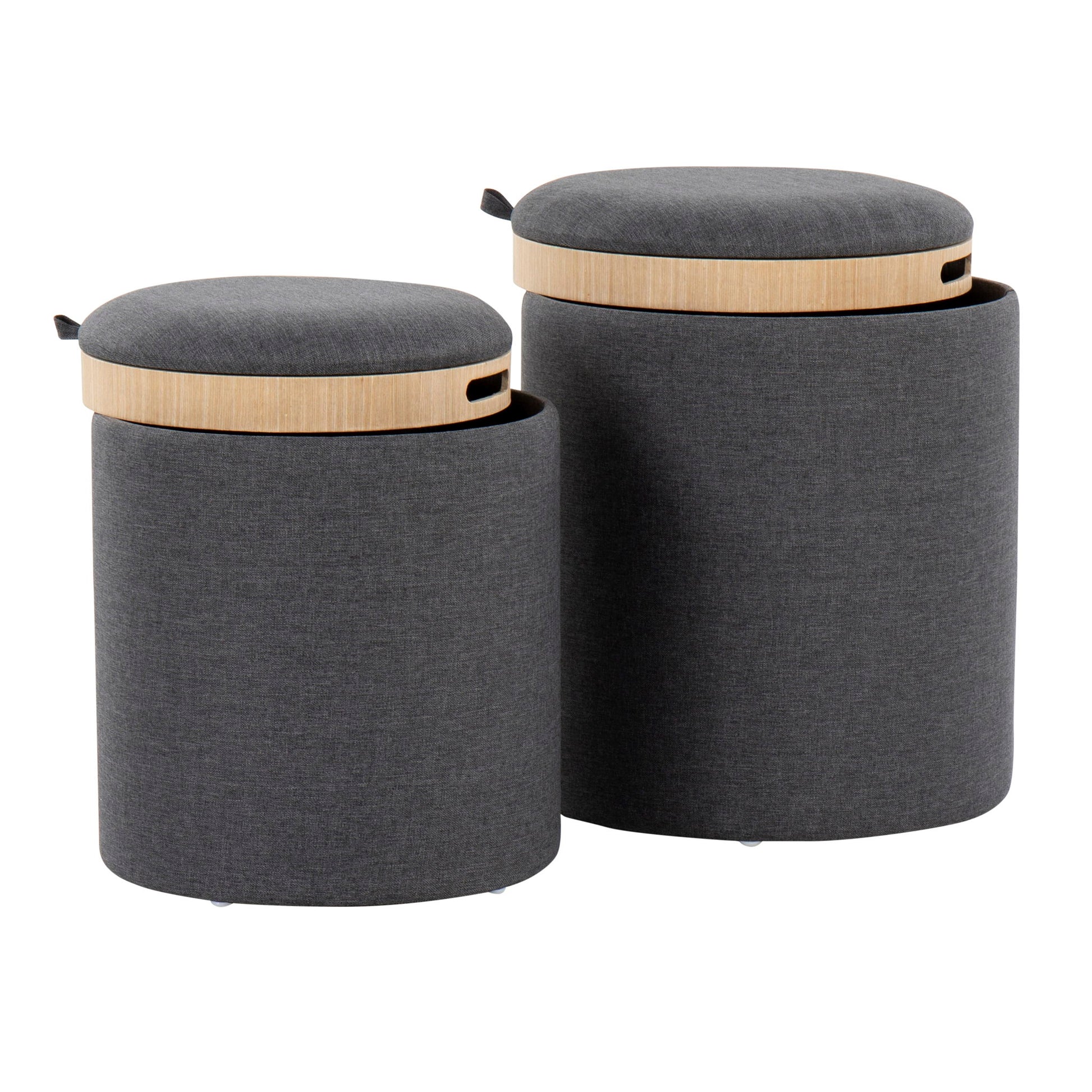 Tray - Contemporary Nesting Ottoman Set - Best Buy Furniture