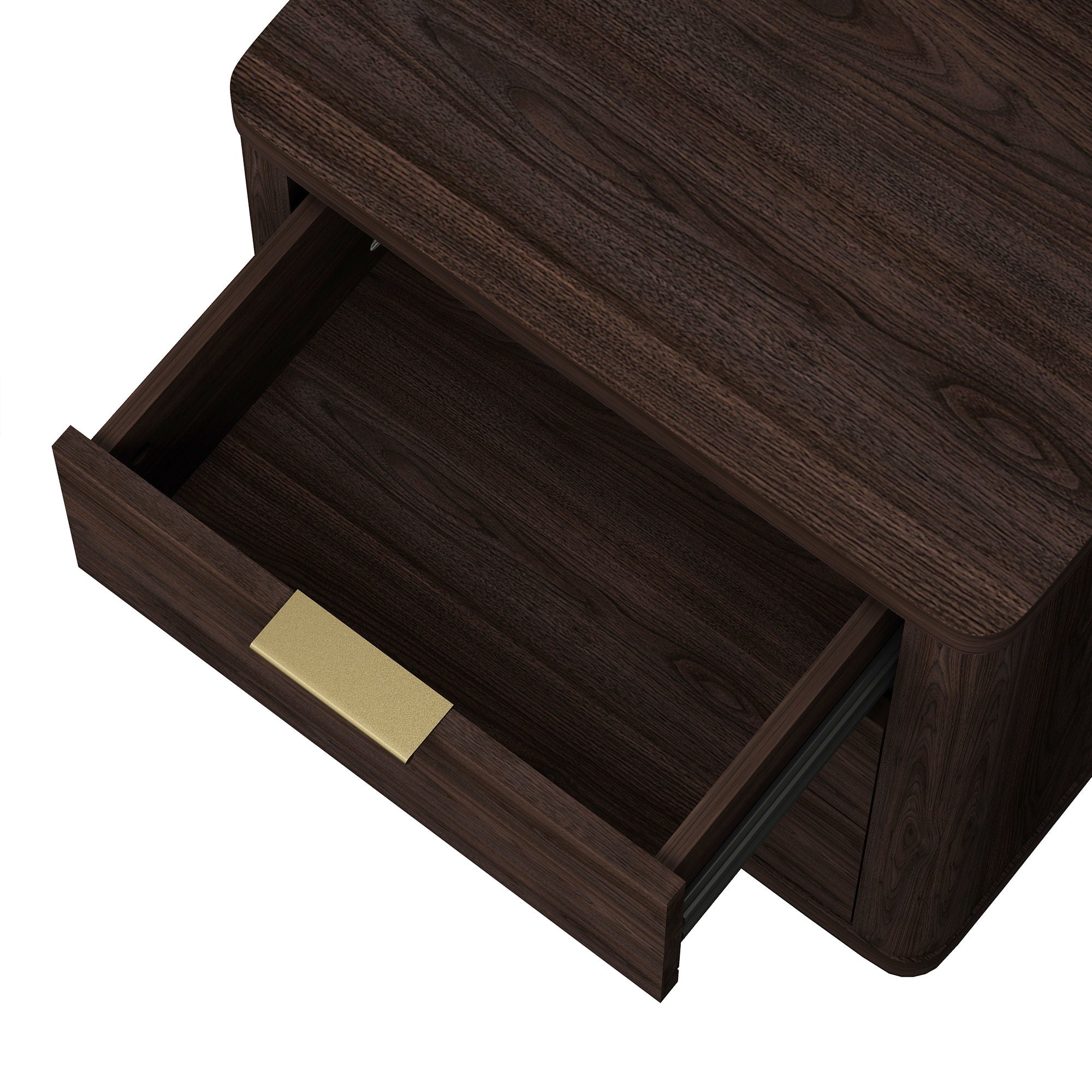 Evelyn - Nightstand With 3 Drawers, Smooth Rounded Edges