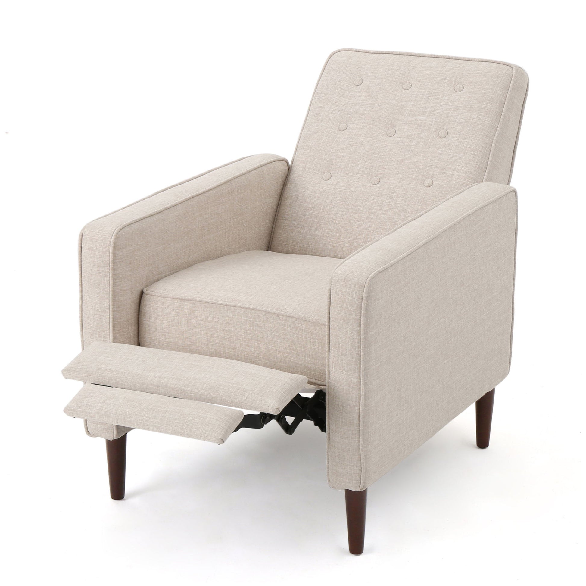 Mid-Century Modern Recliner With Button Tufted Waffle Stitch - Best Buy Furniture