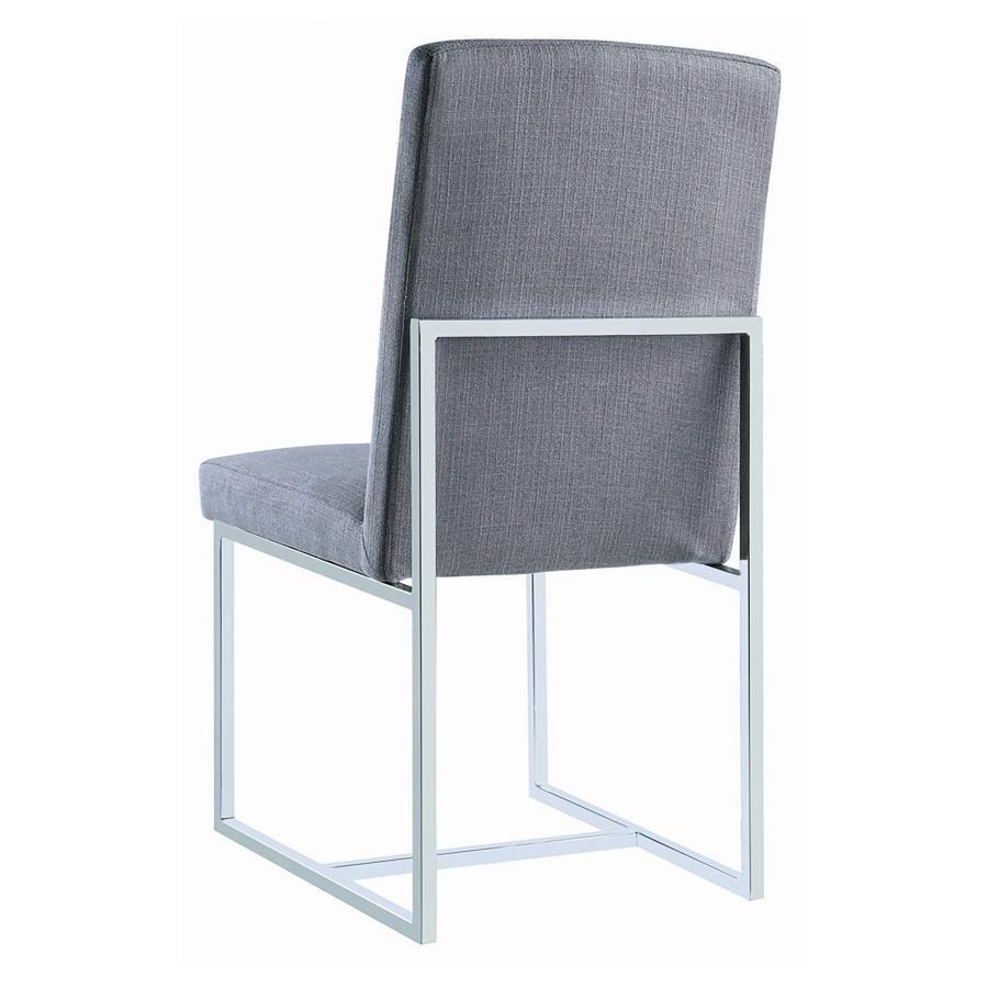 Mackinnon - Upholstered Dining Side Chair (Set of 2) - Gray - Best Buy Furniture