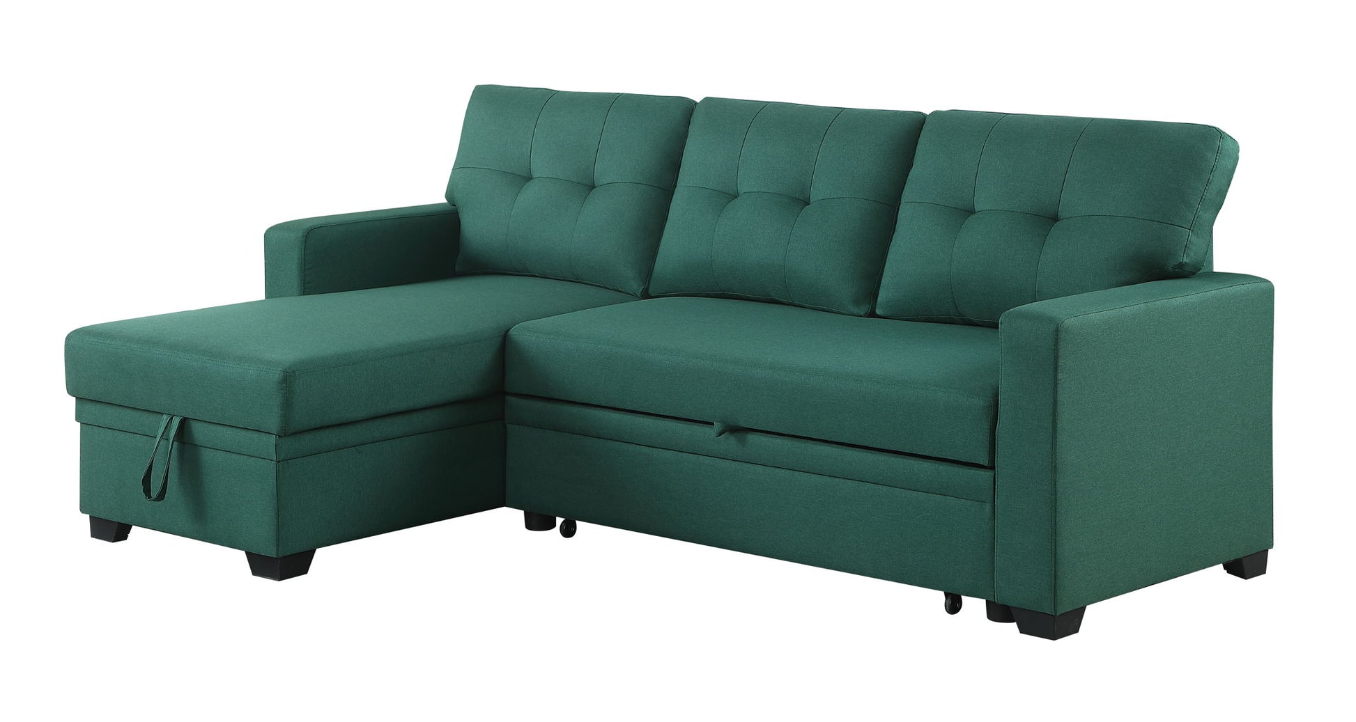 Upholstered Pull Out Sectional Sofa With Chaise - Best Buy Furniture
